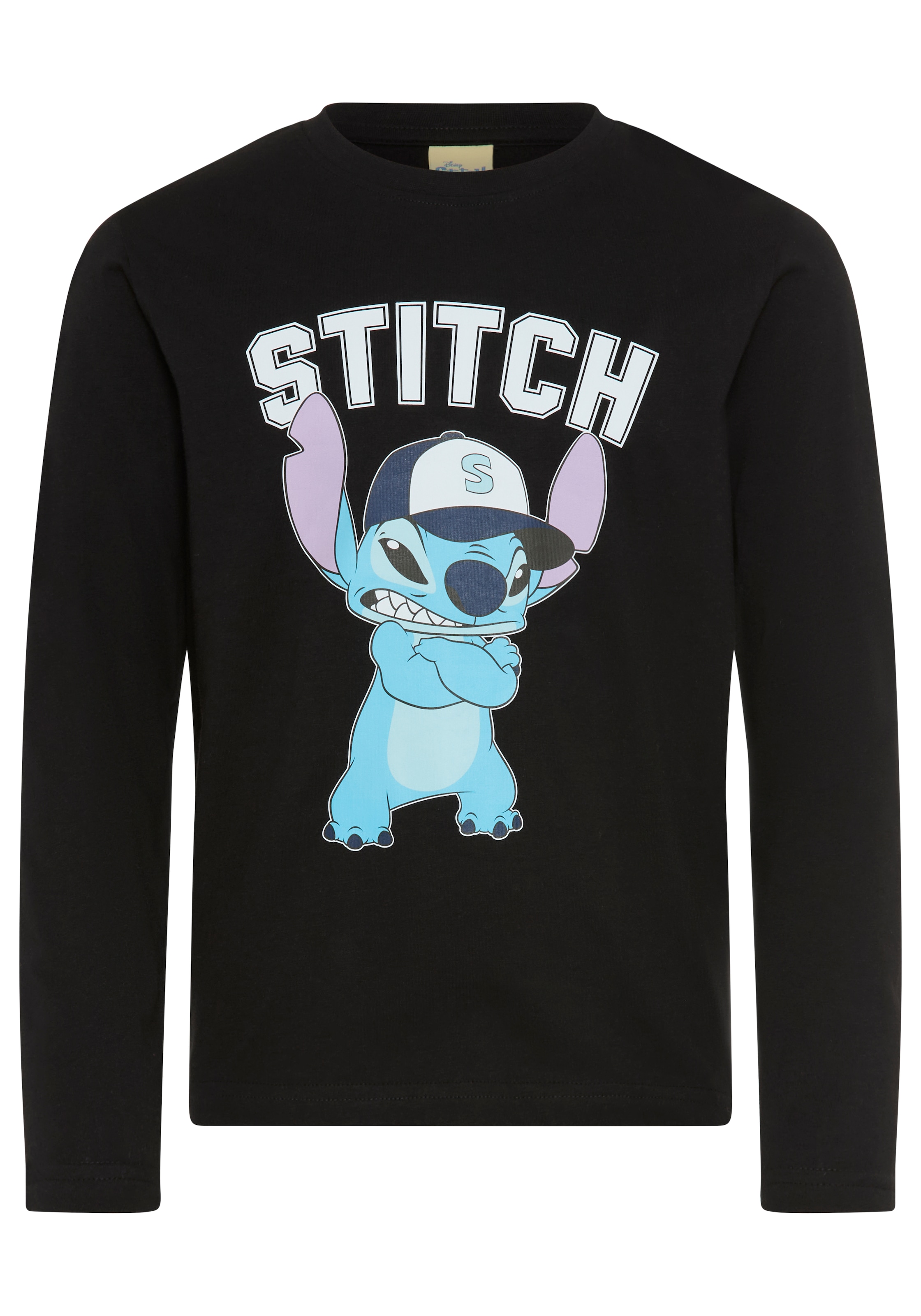 KIDSWORLD Langarmshirt »STITCH Shirt für Jungen, Disney« Disney-Shirt, modischer Stil, Basic-Passform, mit Rundhalsausschnitt