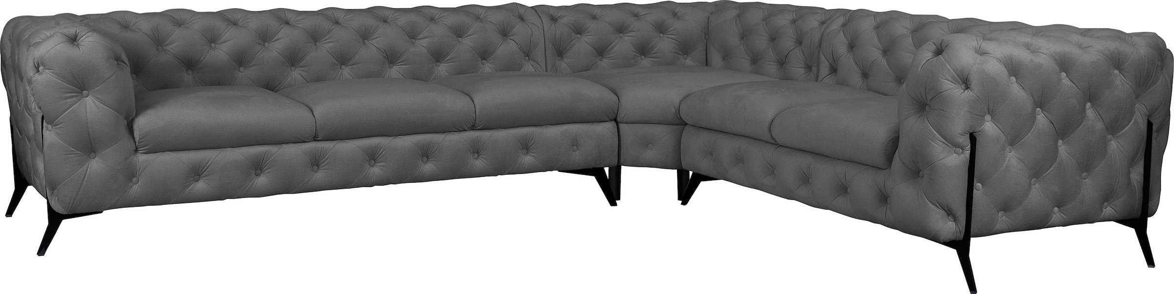 Home affaire Chesterfield-Sofa »Amaury L-Form« großes Ecksofa, Chesterfield günstig online kaufen