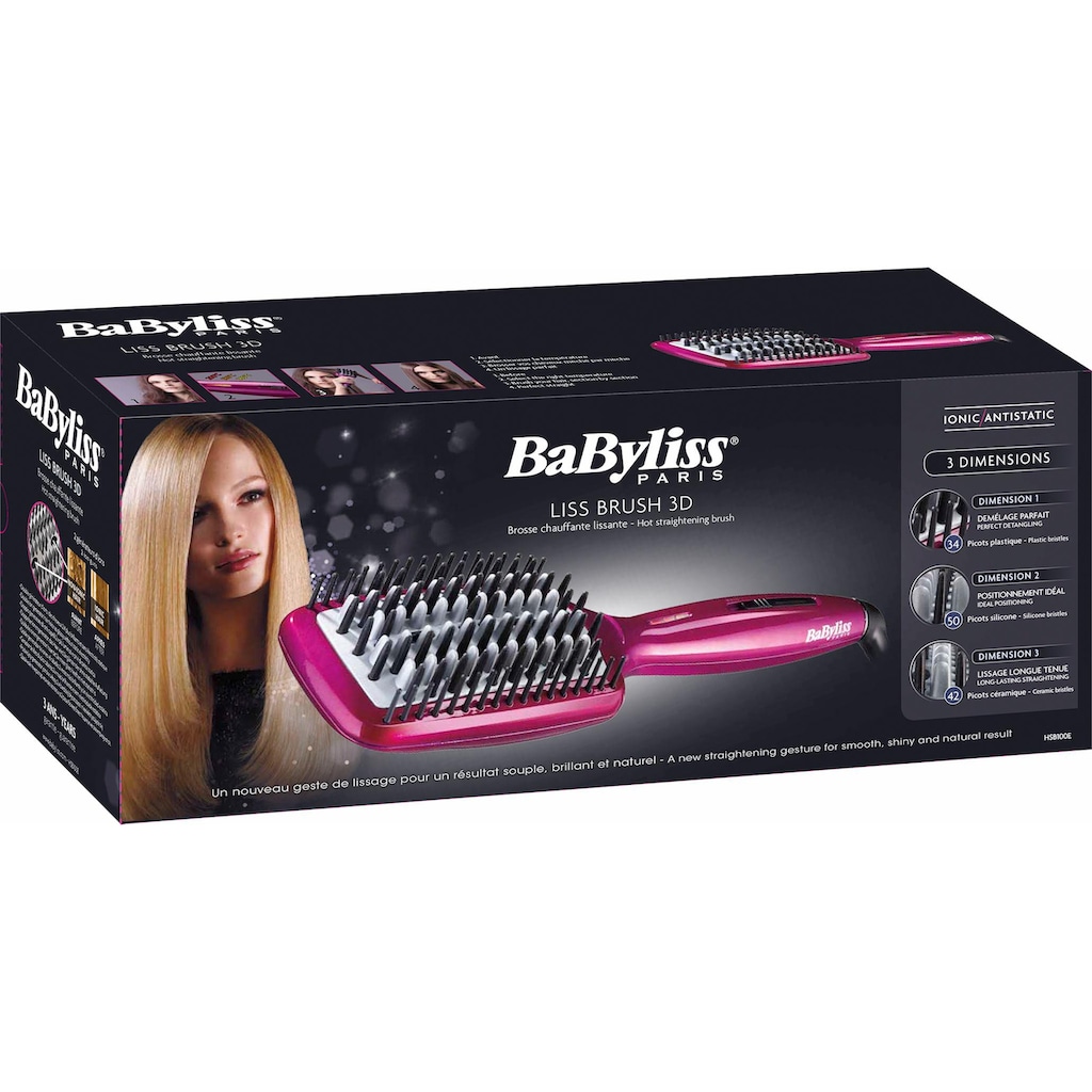 BaByliss Ionen-Haarbürste »HSB100E«, Ionen-Technologie, Bürste mit Heizelement und Ionengenerator