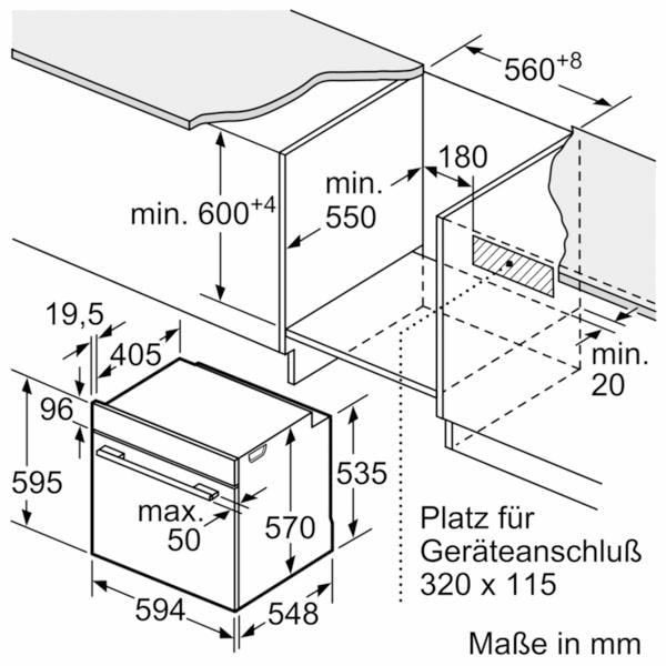 SIEMENS Einbaubackofen »HB517AB«, iQ500, HB517ABS0, mit cookControl-Funktion