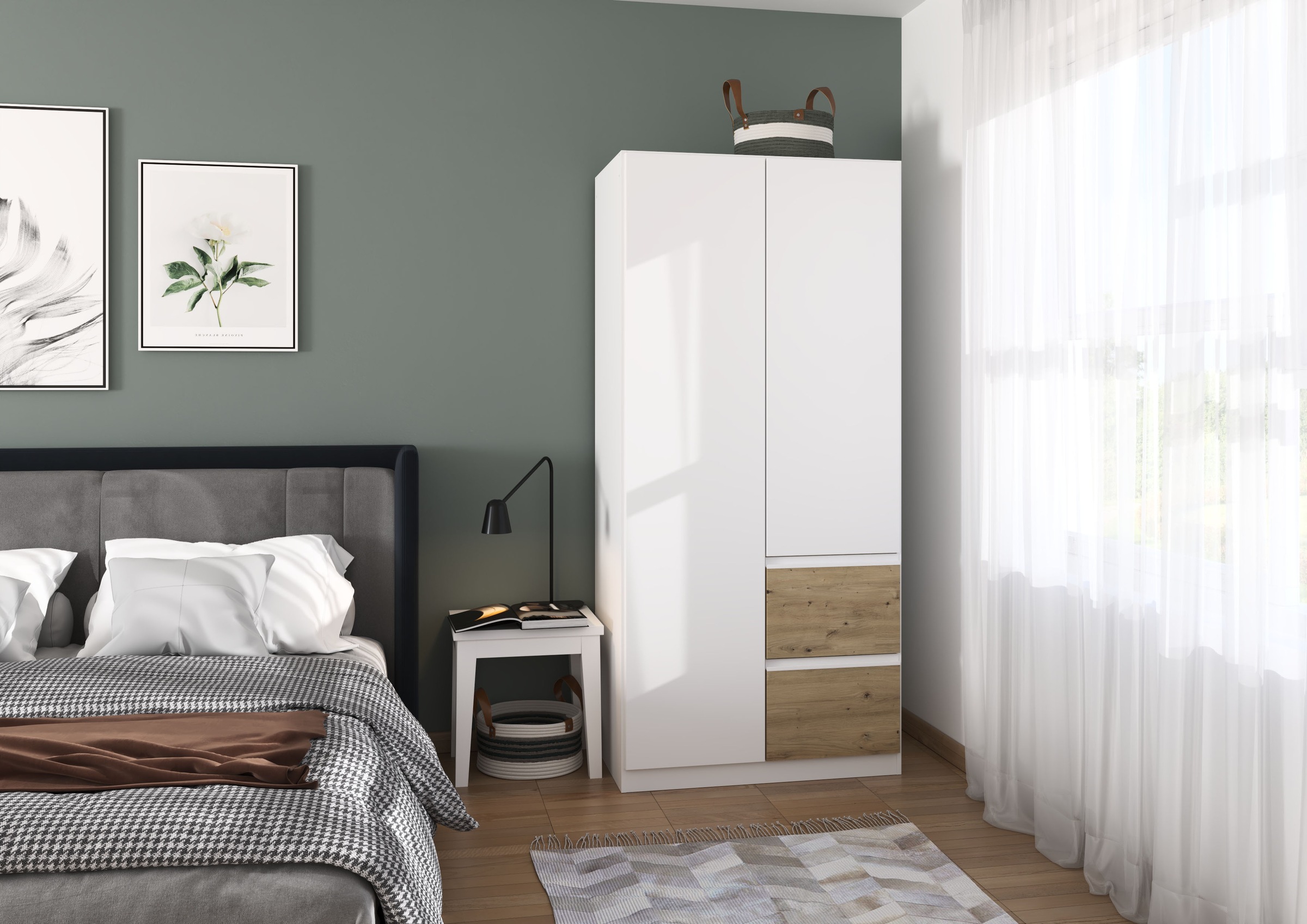 rauch Drehtürenschrank »Kleiderschrank Schrank Garderobe Wäscheschrank COSTA«, Breite 91 cm grifflose Front mit Push-to-Open Funktion MADE IN GERMANY