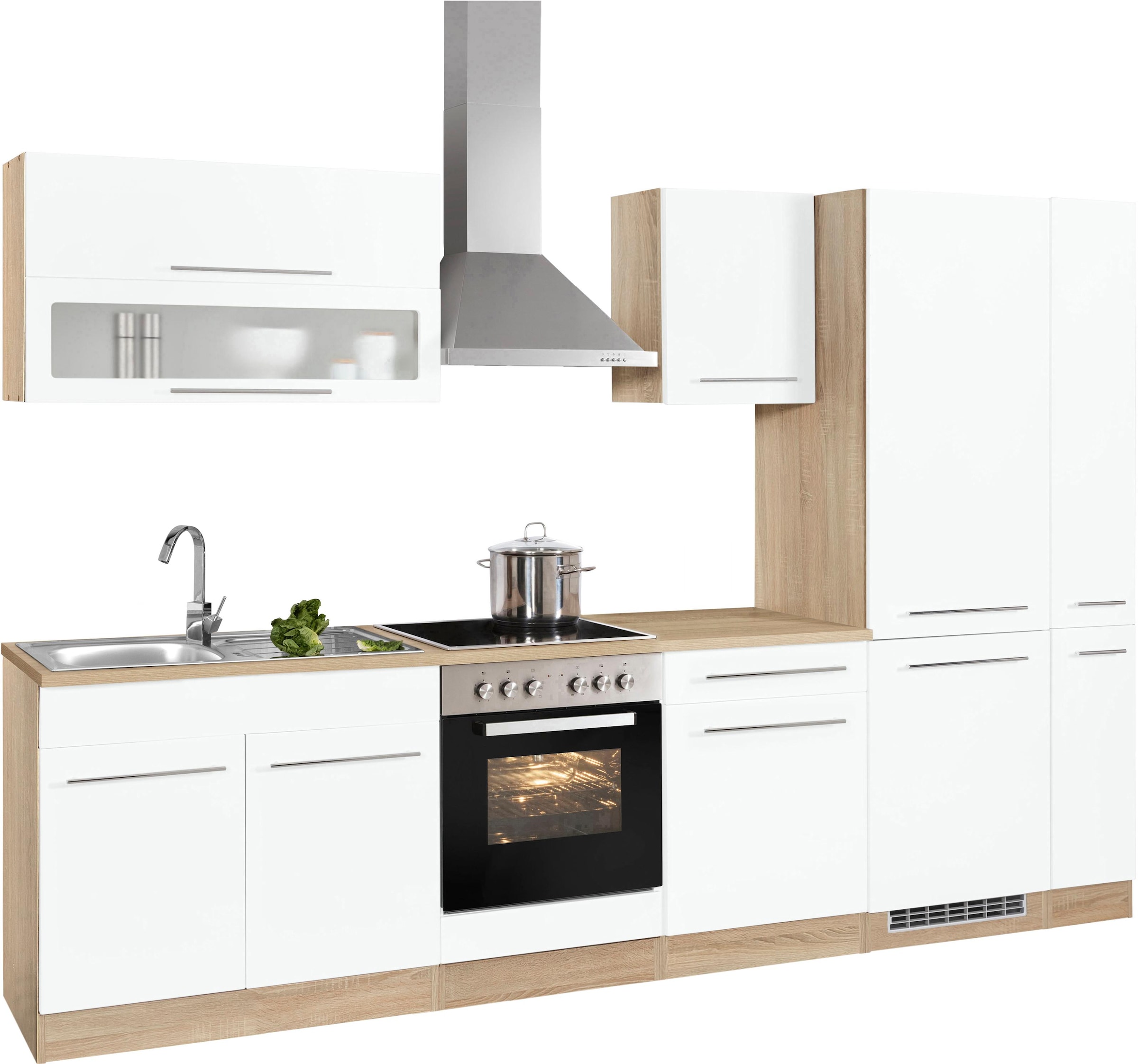 KOCHSTATION Küchenzeile »KS-Eton« ohne E-Geräte, Breite 300 cm