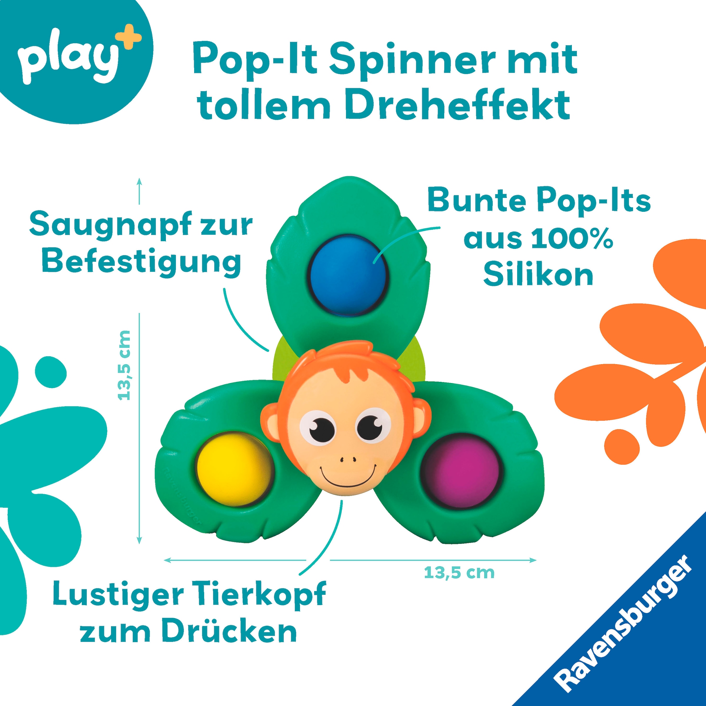Ravensburger Lernspielzeug »Play+ Pop-it Spinner: Affe«