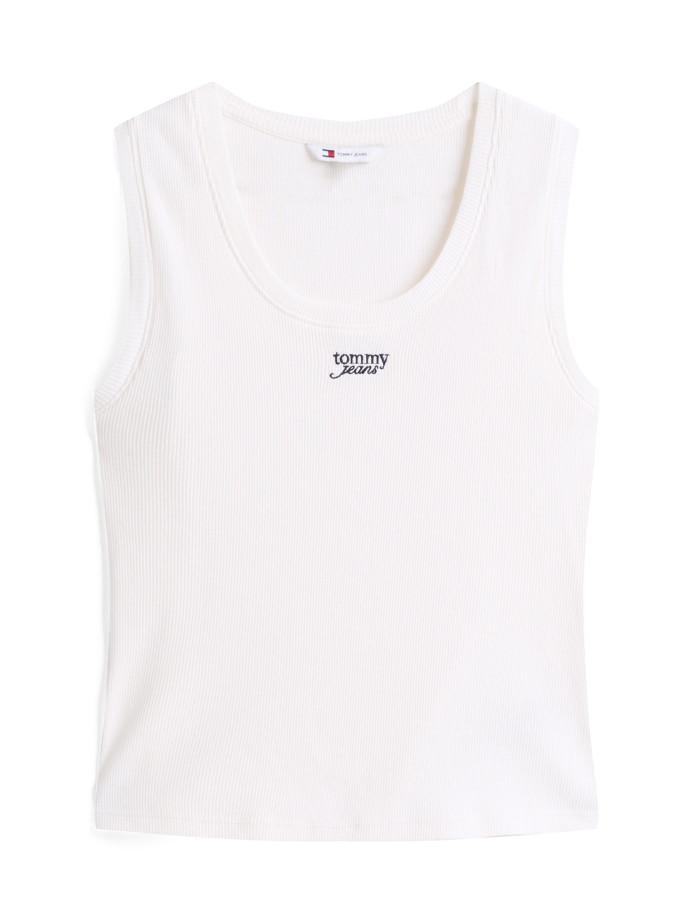Tommy Jeans Tanktop »TJW SLIM SCRIPT RIB TANK TOP«, mit Logostickerei
