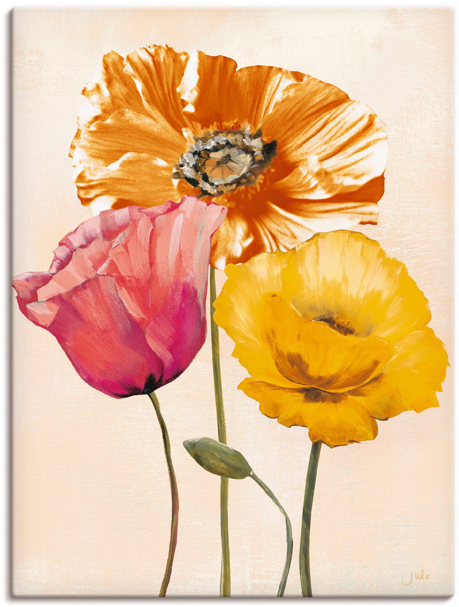 St.), Artland Poster versch. online Größen in oder Alubild, »Bunte Mohnblumen bestellen Wandaufkleber (1 Wandbild als Blumenbilder, II«, Leinwandbild,