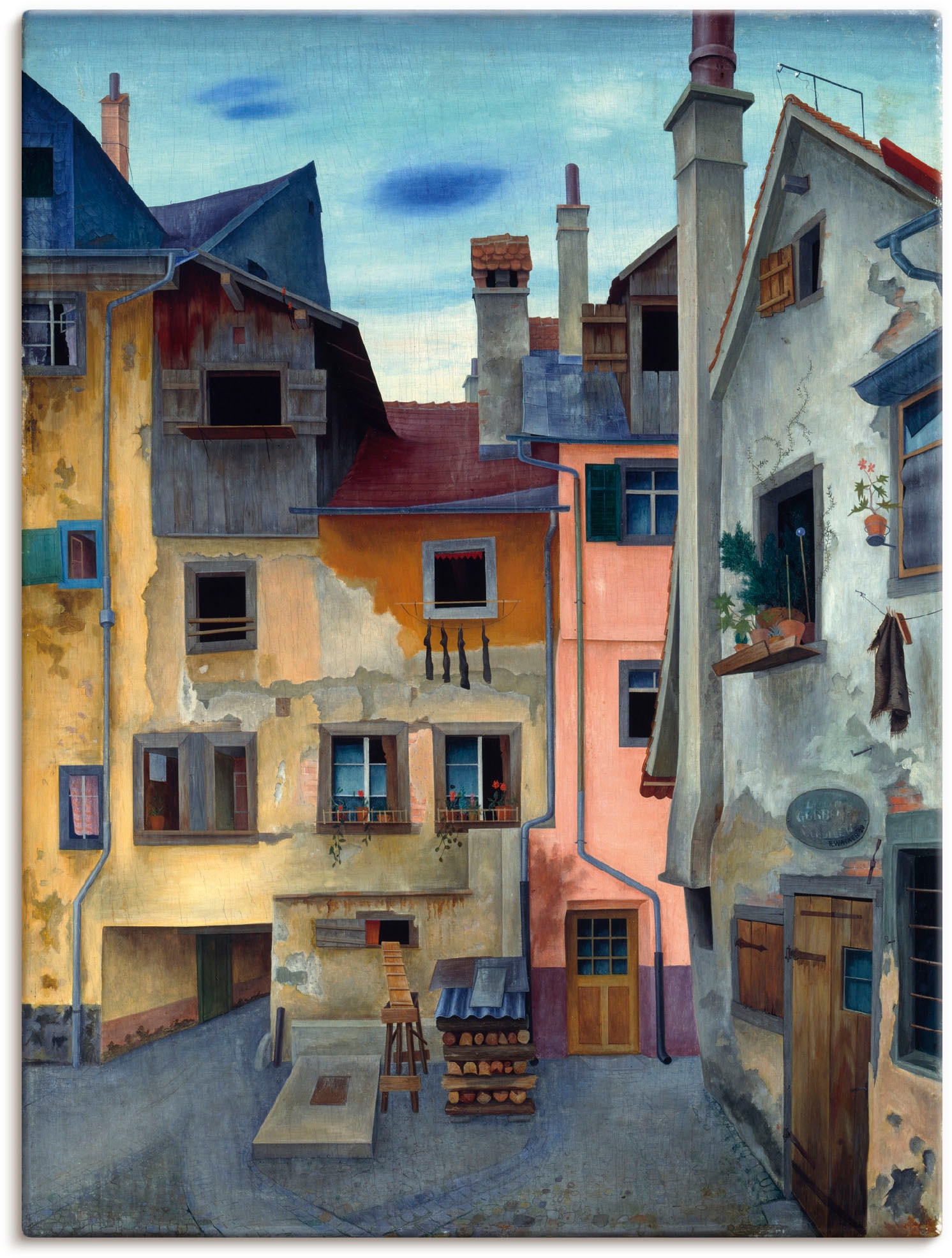 Artland Wandbild »Alte Häuser in Lindau«, Fenster & Türen, (1 St.), als Lei günstig online kaufen