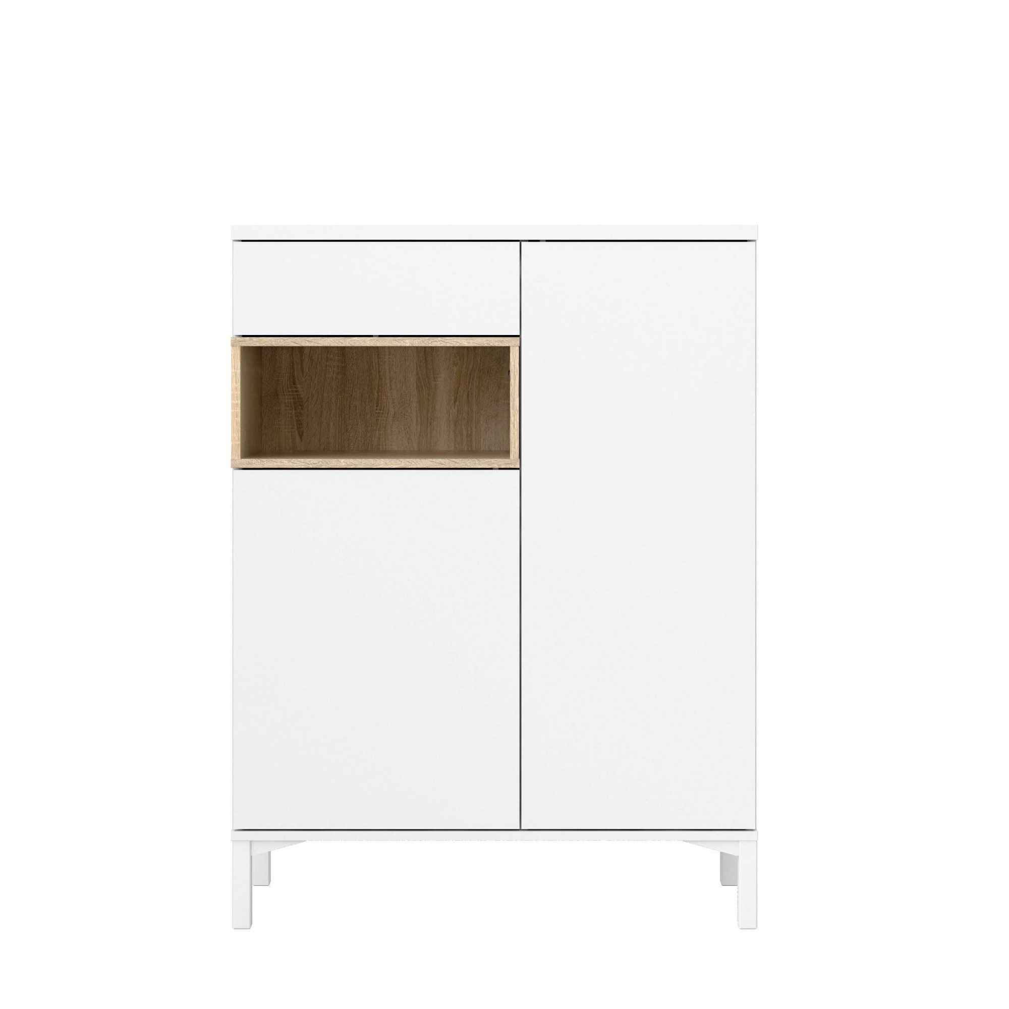 INOSIGN Highboard »Roommers, Anrichte, Stauraum, Sideboard«, Kommode, Höhe 118 cm, Breite 88,7 cm, 1 offenes Fach mit Rahmen-Optik