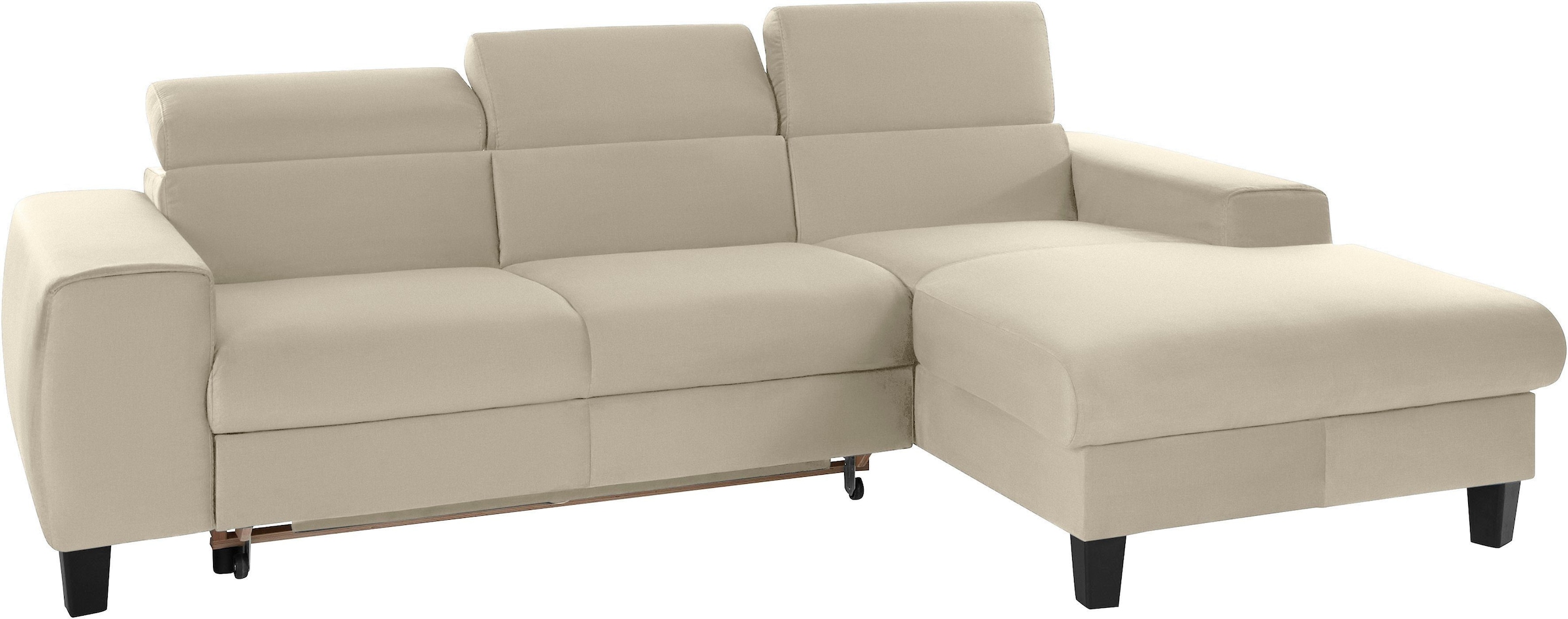 COTTA Polstergarnitur »Morven L-Form«, (Set), Set bestehend aus: Ecksofa mit Kopfteilverstellung & Hocker