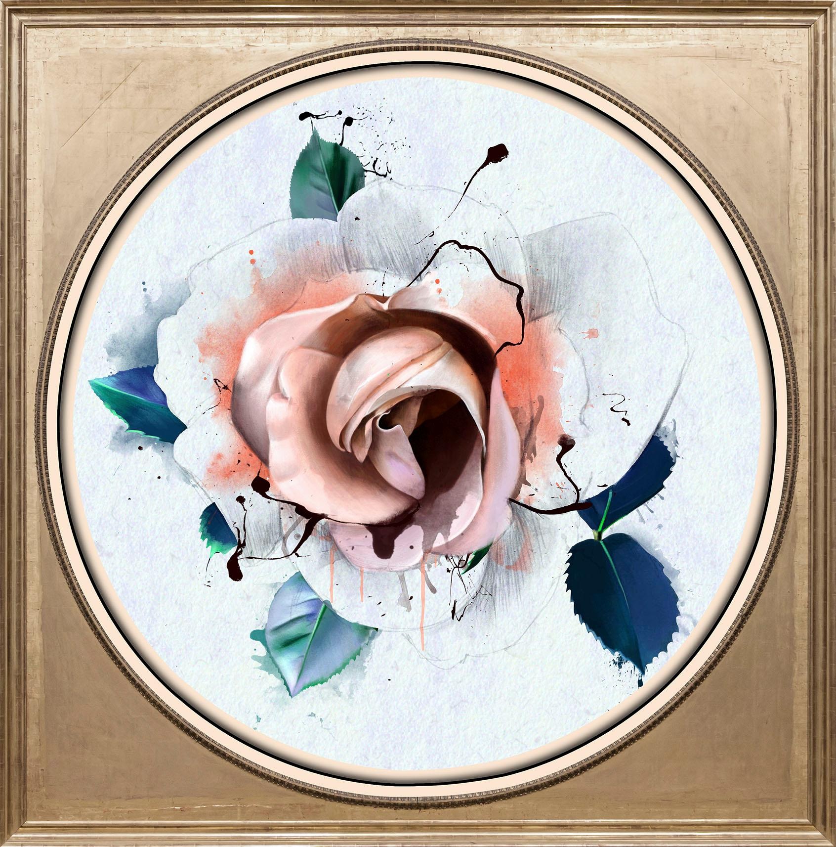 queence Acrylglasbild »Rose Pastell«, Blumen-Blumenbilder-Kunst-Pflanzen-Pf günstig online kaufen