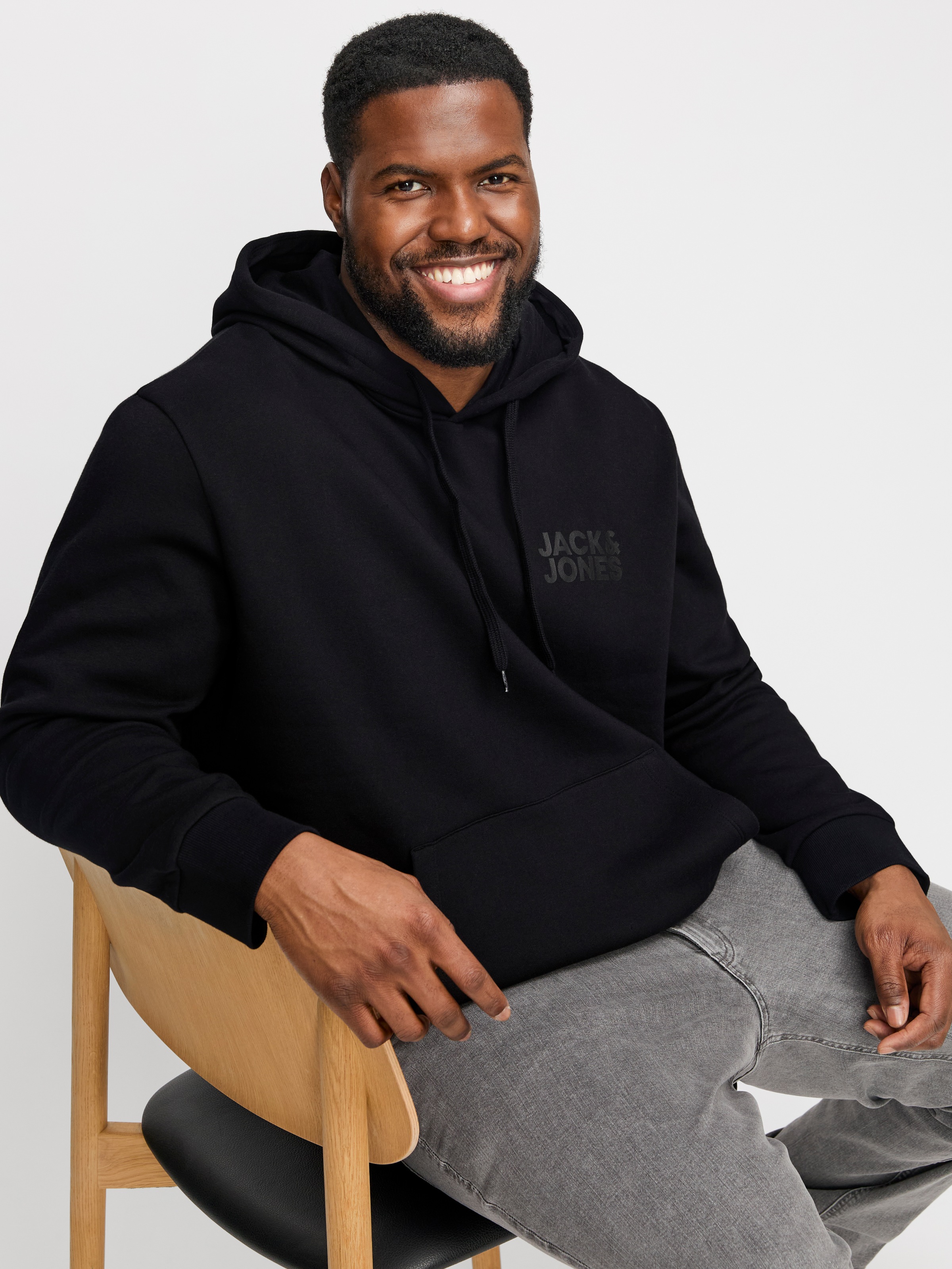 Jack & Jones PlusSize Kapuzensweatshirt »JJECORP LOGO SWEAT HOOD NOOS PLS« mit Logo Print
