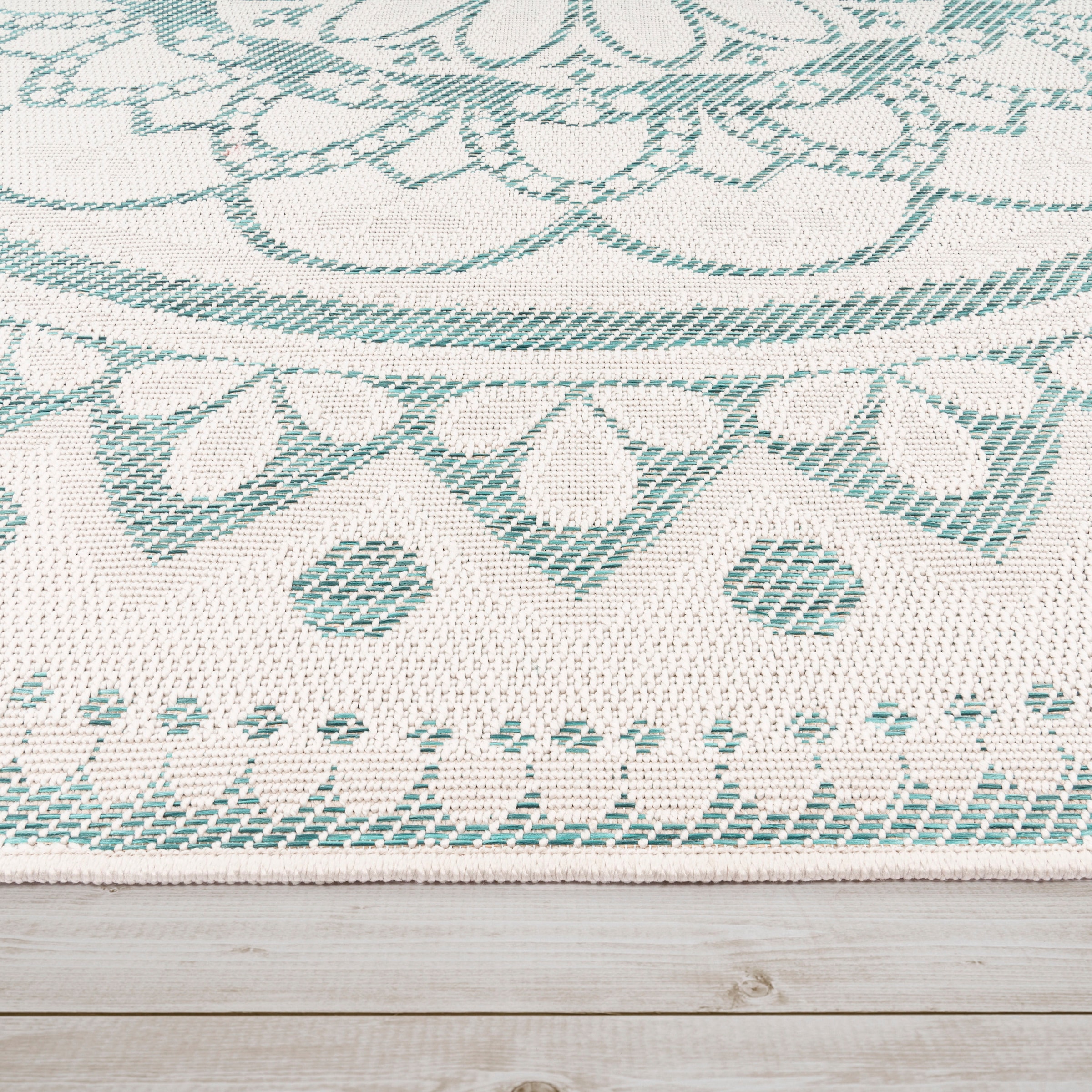 Paco Home Teppich »Brescia 471«, rechteckig, 4 mm Höhe, Flachgewebe, modernes orientalisches Design, In- und Outdoor geeignet