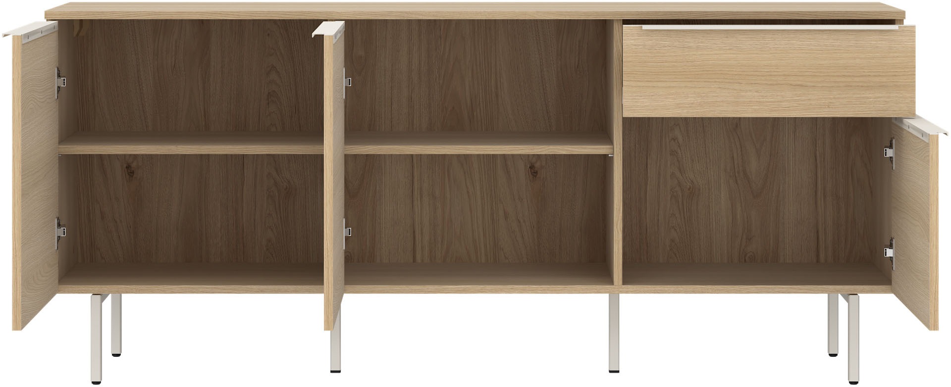 TOM TAILOR HOME Sideboard Lowboard, Breite 165 cm,3 Türen,1 Schublade, viel Stauraum