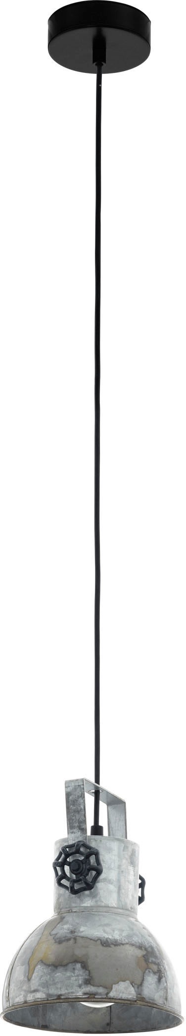EGLO Hängeleuchte »BARNSTAPLE Pendellampe, Stahl, E27, IP20, Esstischlampe, Retro, Lampe«, 1 flammig, Leuchtmittel E27 | ohne Leuchtmittel, Hängeleuchte, H110 x Ø17,5 cm, schwarz, 1X40W exkl.