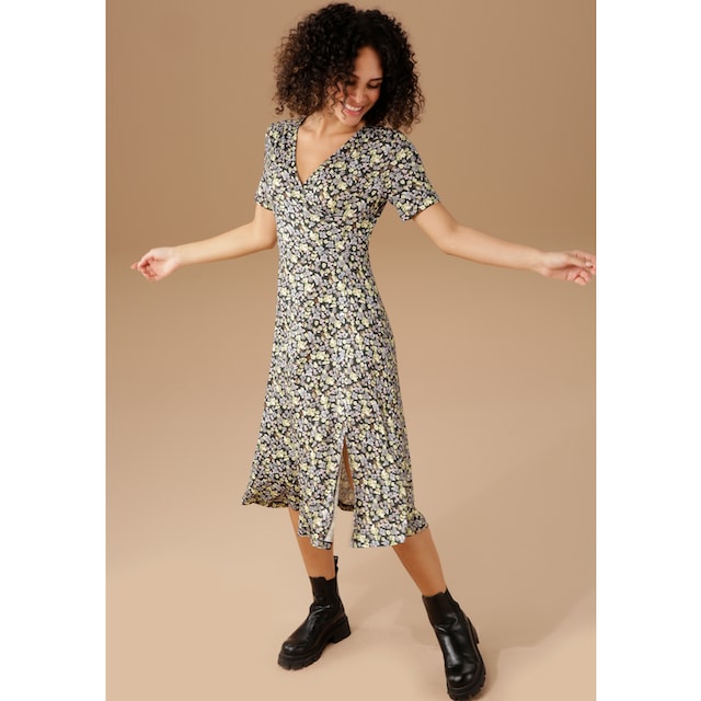 Aniston CASUAL Jerseykleid, mit niedlichen Blüten bedruckt kaufen | Sommerkleider