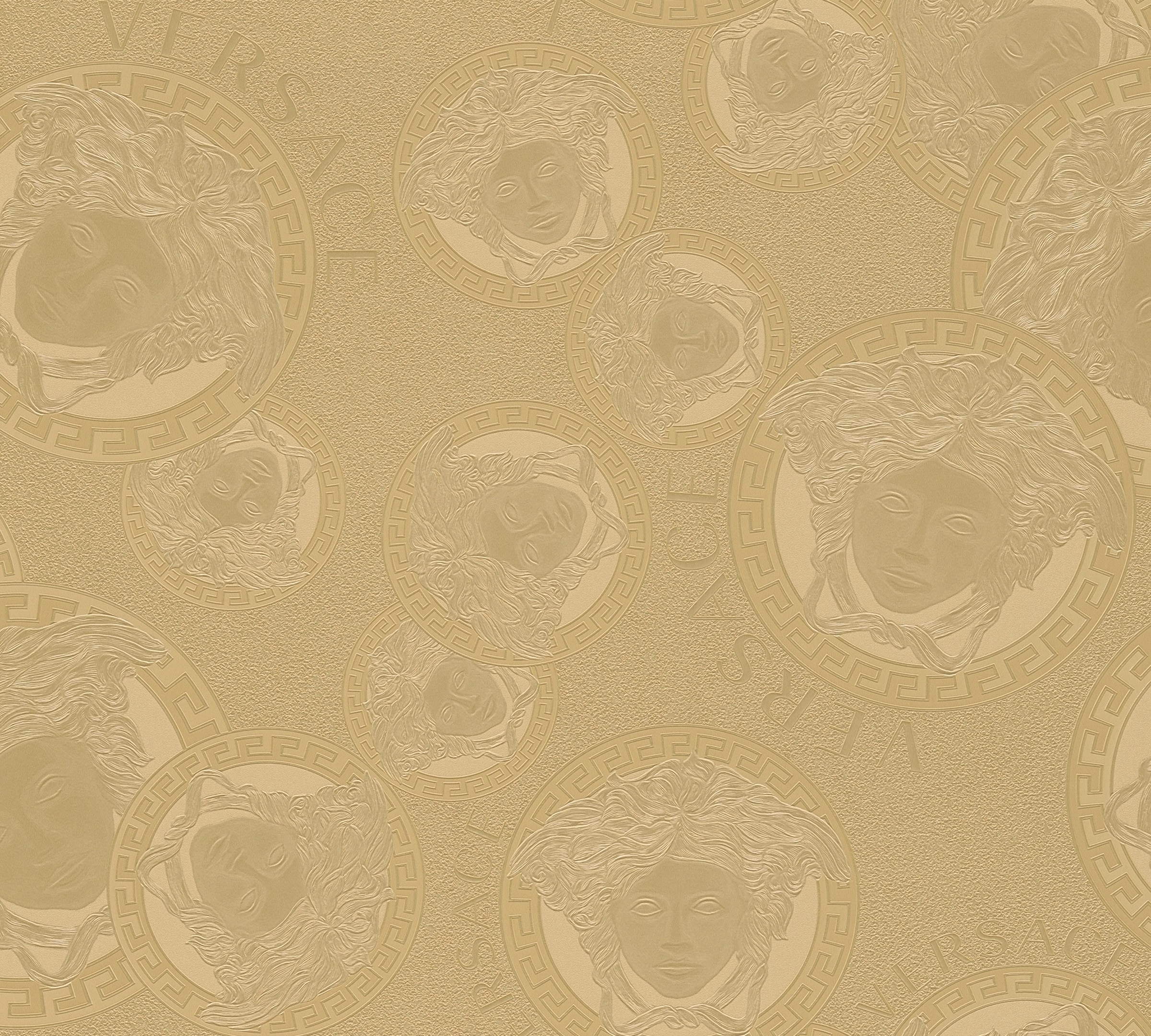 Versace Vliestapete »Wallpaper Versace 5 Medusakopf Metallic«, hochglänzend günstig online kaufen