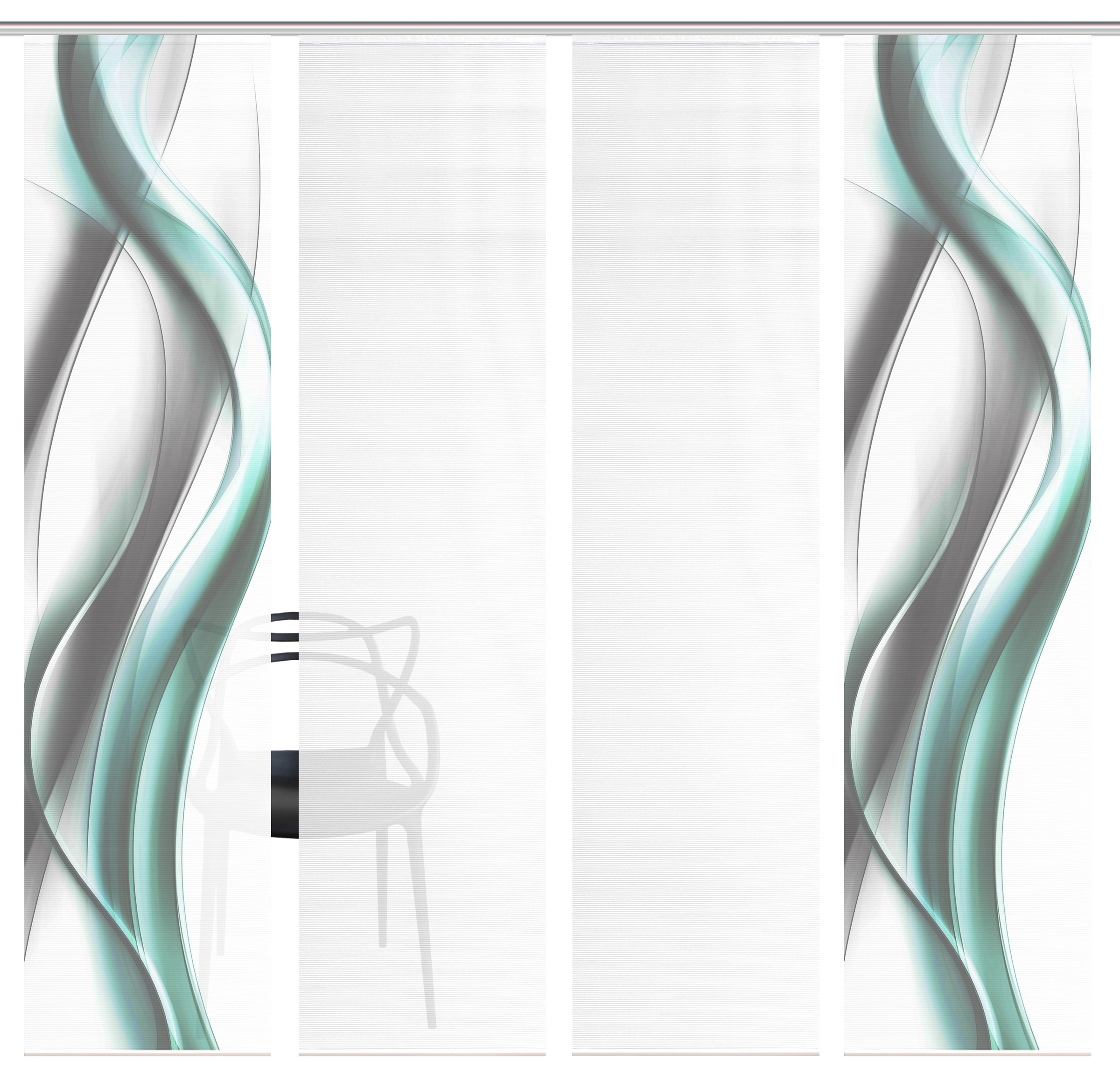 Vision S Schiebegardine »CARA« Paneelwagen 4 Stk. tlg. Schiebevorhang,Bambu günstig online kaufen