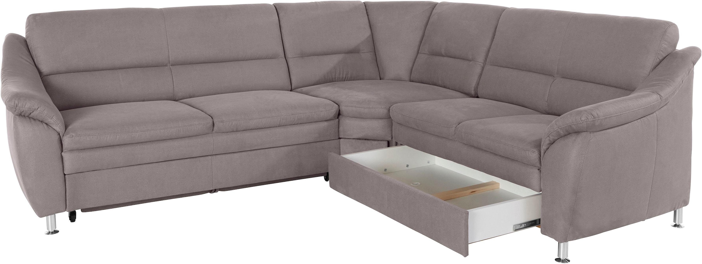 Places of Style Ecksofa »Cardoso L-Form«, mit Trapezecke für mehr Sitzkomfort, wahlweise auch mit Bettfunktion