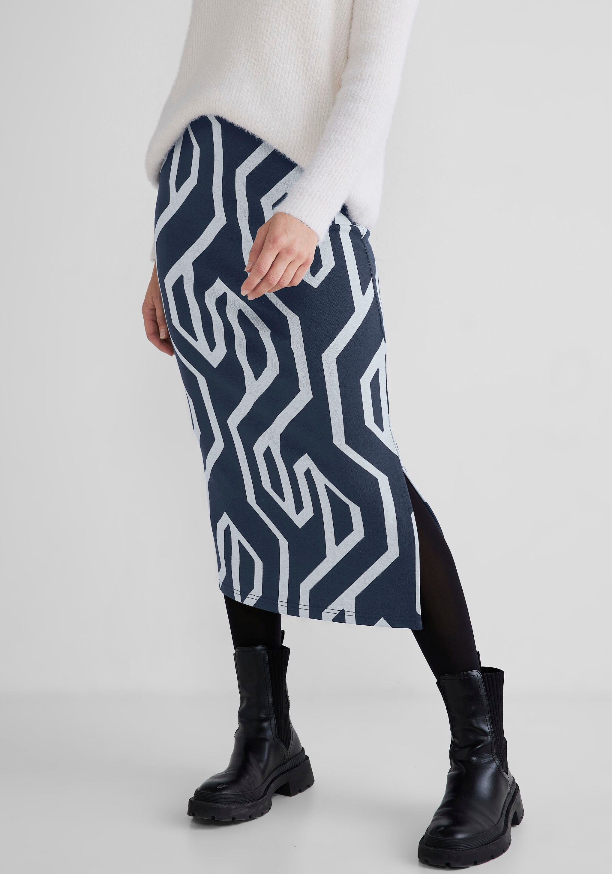 Bild von STREET ONE Midirock »STYLE PEPICA«, in grafischem Allover Muster