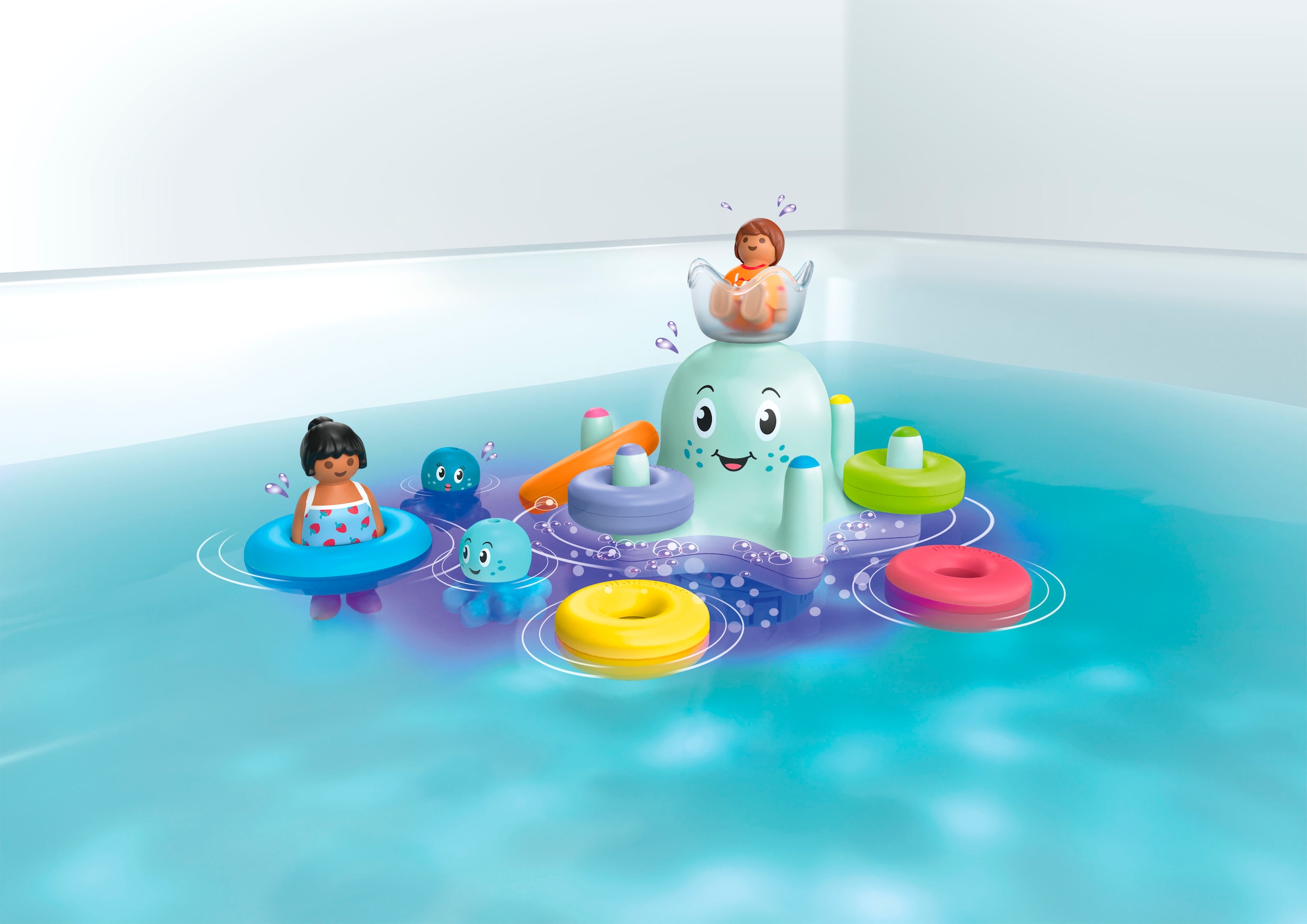 Playmobil® Konstruktions-Spielset »Bunter Tintenfisch, inkl. 3 Tinti-Badetabletten (71438)«, (17 St.), JUNIOR AQUA & Tinti; Made in Europe