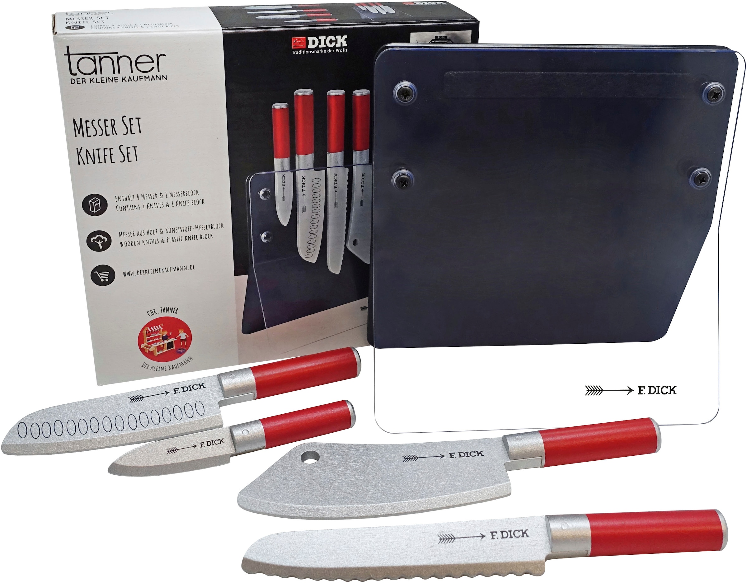 Tanner Spielbesteck »F. Dick Messer Set inkl. Messerblock«, aus Holz; FSC® - schützt Wald - weltweit
