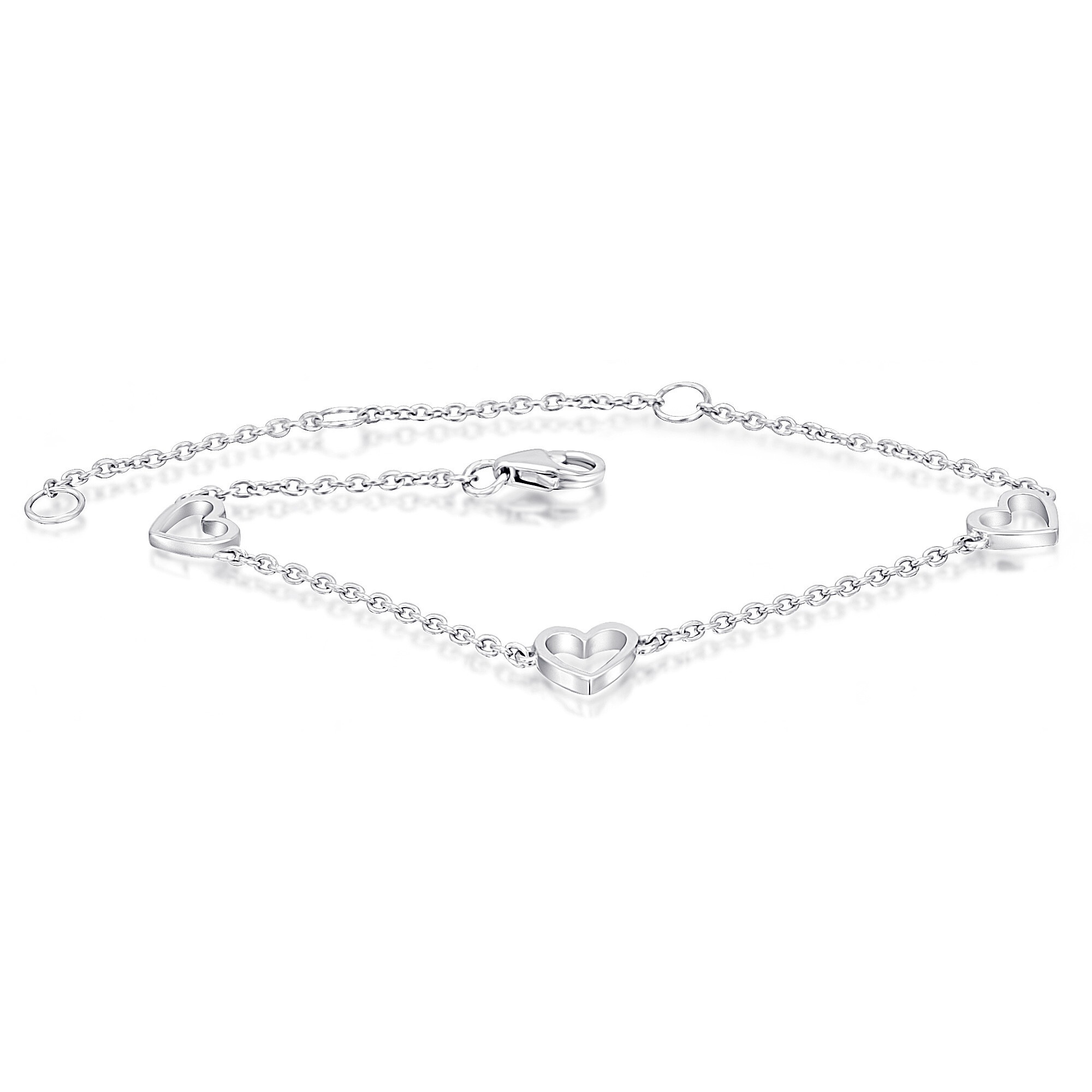 2. Bild von ONE ELEMENT Silberarmband »Herz Armband aus 925 Silber 19 cm Ø«, Damen Silber Schmuck Herz