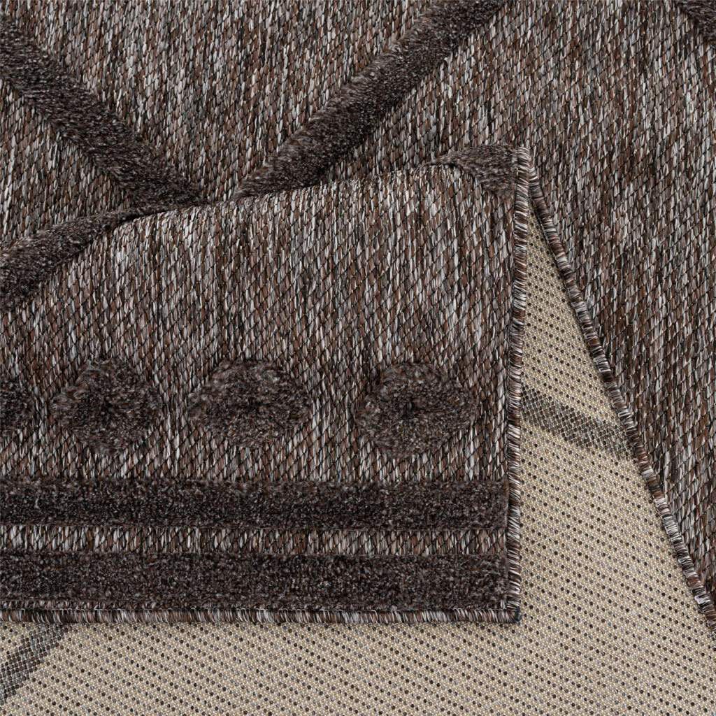 Carpet City Teppich »In-& Outdoorteppich Santorini 58578, 3D-Effekt, Raute-Optik«, rechteckig, 5 mm Höhe, Wetterfest & UV-beständig für Terrasse, Balkon, Küche, Flur