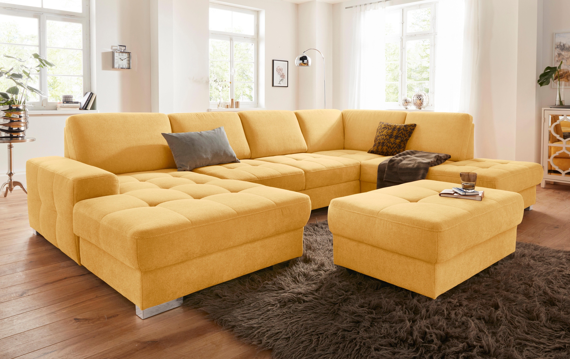 sit&more Wohnlandschaft »Santorini U-Form« mit Federkern und Sitztiefenvers günstig online kaufen