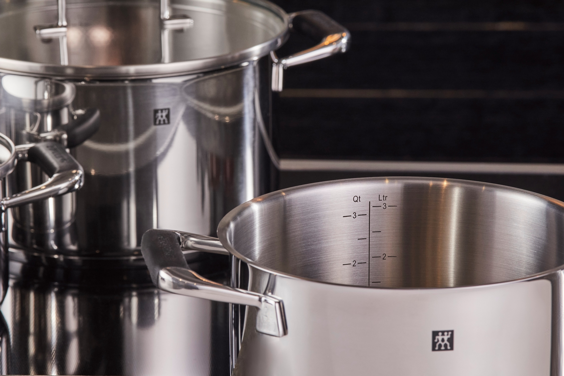 Zwilling Topf-Set »Poletto«, Edelstahl, (Set, 5 tlg.), 18/10 Edelstahl, Rostfrei, Silber, 5-tlg., Induktion