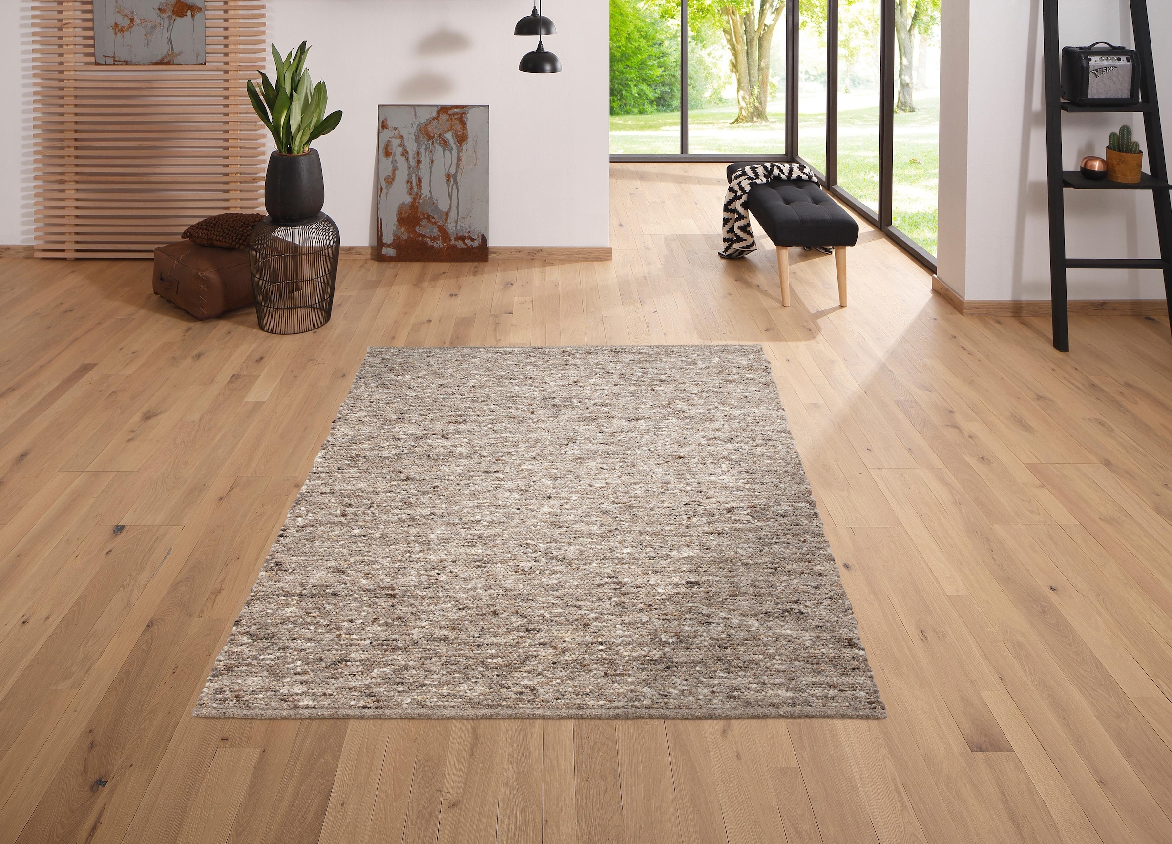 OTTO home Wollteppich »David« rechteckig 16 mm Höhe reine Wolle, handgewebt günstig online kaufen