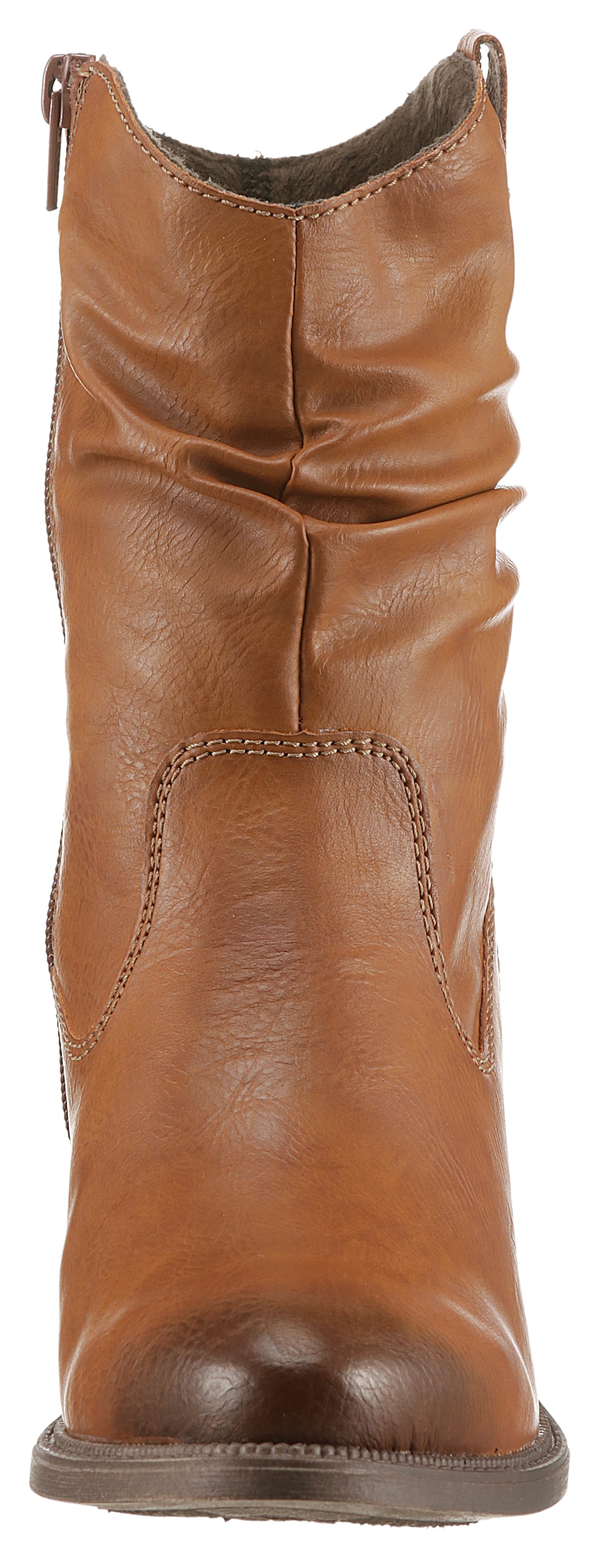 Rieker Westernstiefelette, Cowboyboots, slouchy Schaft, Blockabsatz, mit Innen-Reißverschluss