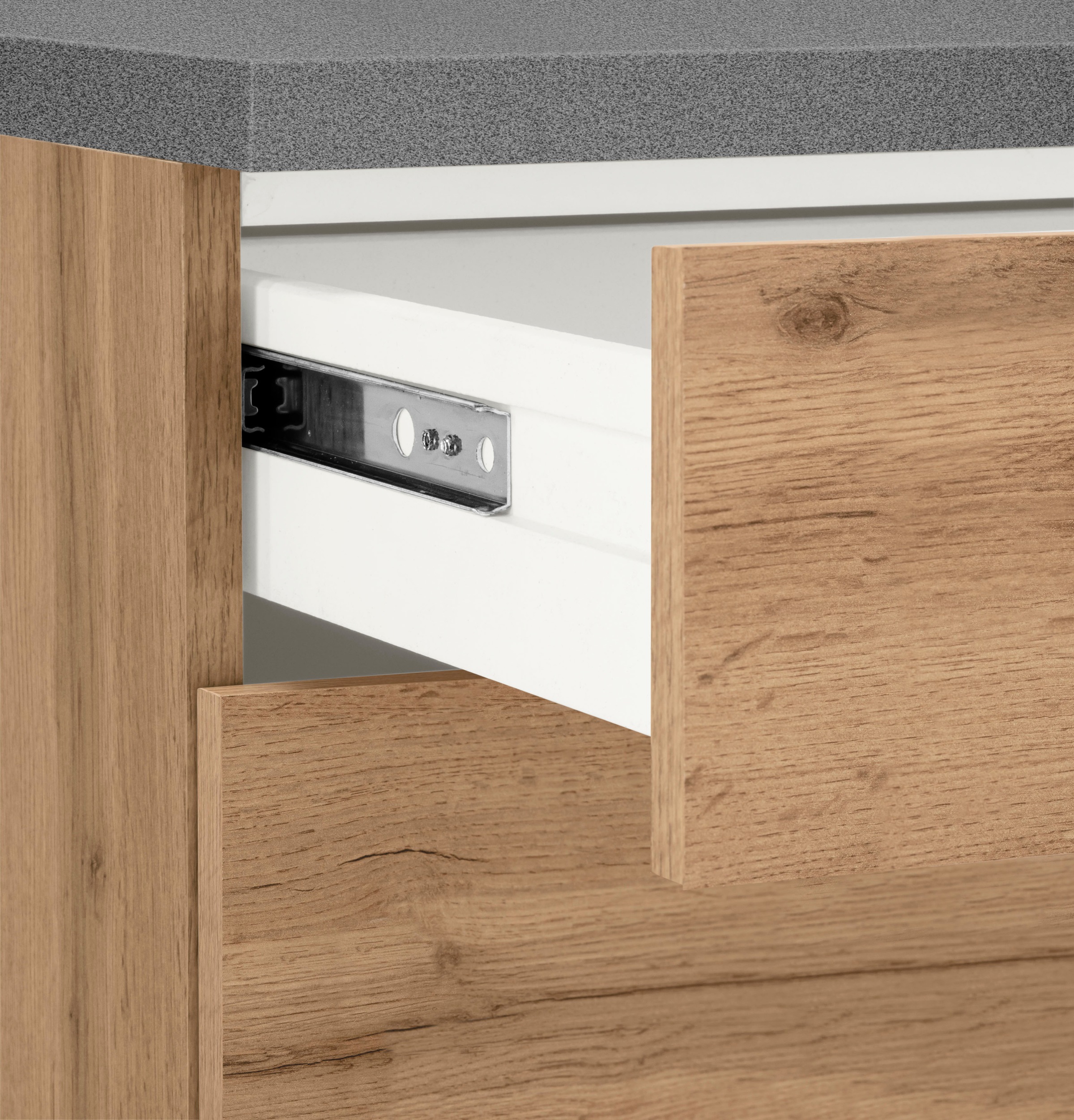 KOCHSTATION Unterschrank »KS-Colmar« 100 cm, mit Metallgriff, für viel Stauraum