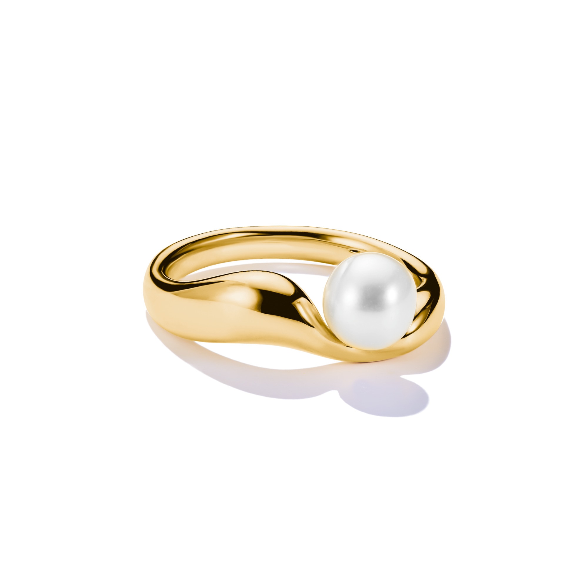 THOMAS SABO Fingerring »Natural Beauty Ring mit Perle, Bold Elegance, TR2485-430-14-54-60«, mit Süßwasserzuchtperle