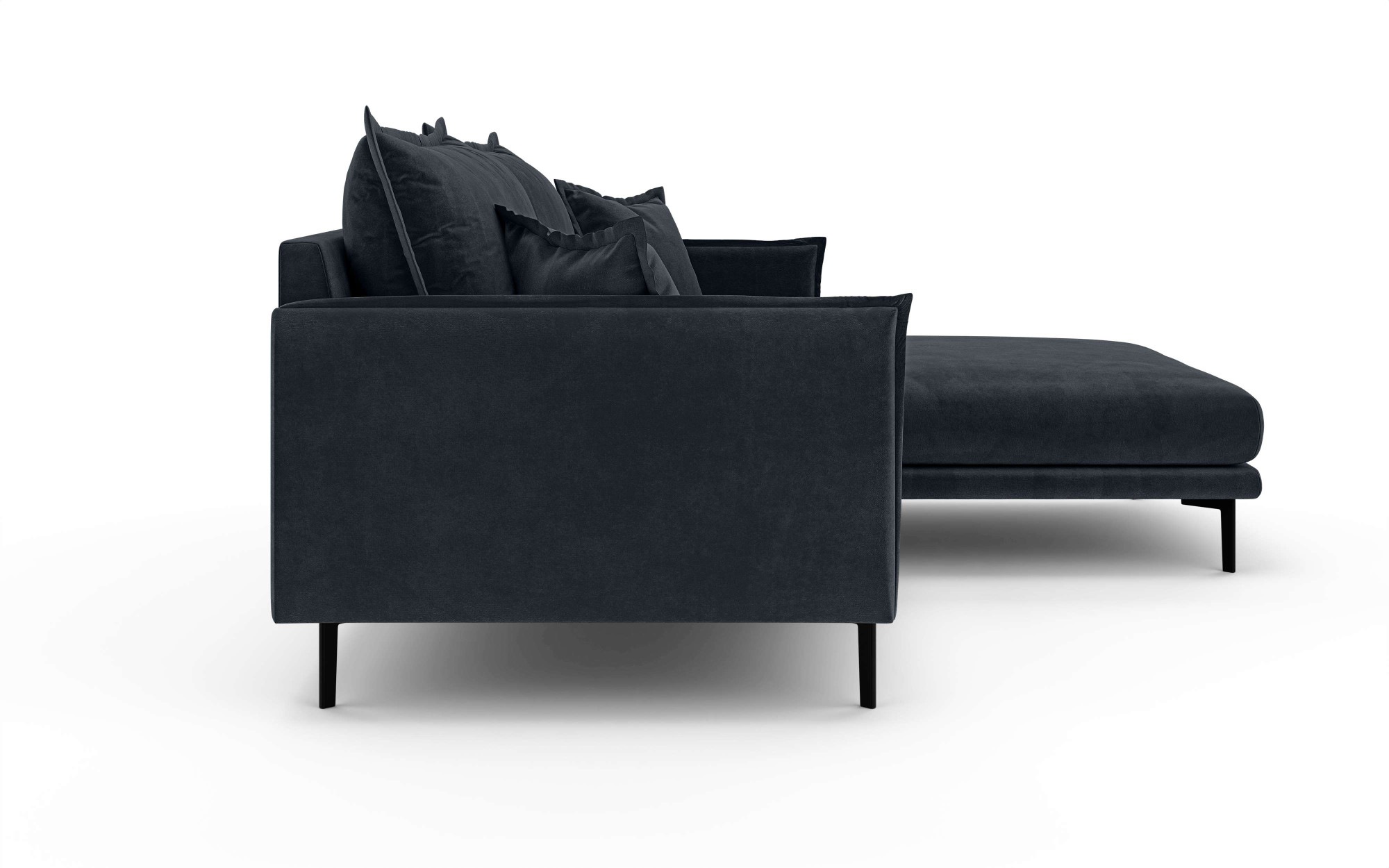 INOSIGN Ecksofa »ALEXANDRIA mit Recamiere rechts oder links bestellbar, moderne Bezüge«, L-Form mit Wellenunterfederung, Maße: B/H/T 246/86/190 cm