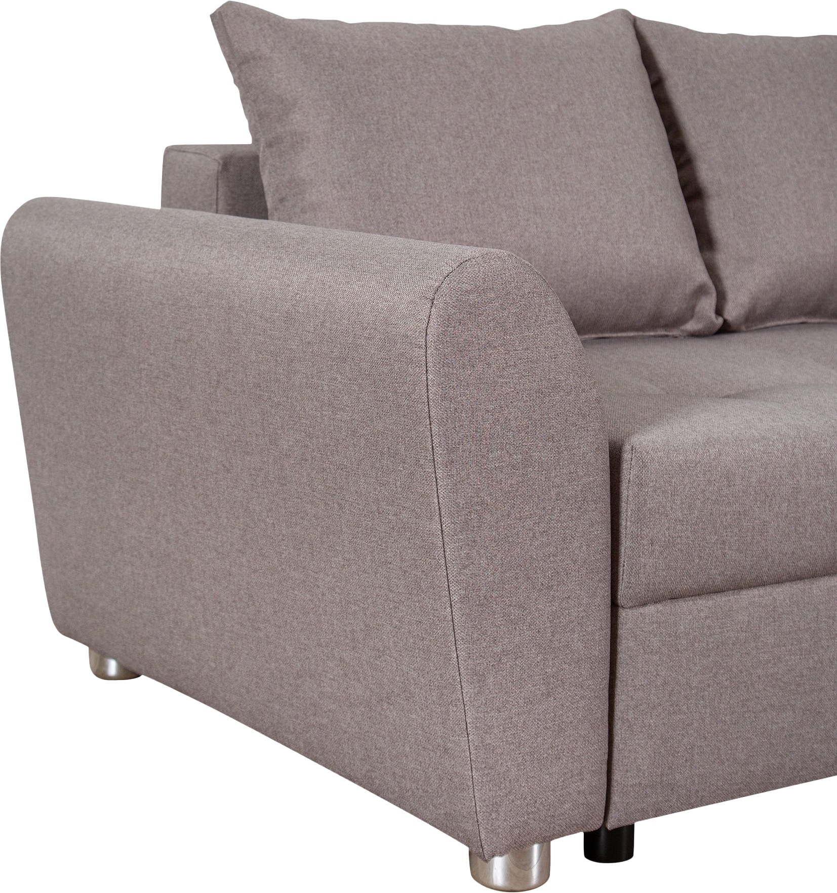 COLLECTION AB Ecksofa »JANA«, Ecksofa,Bettfunktion,Bettkasten,Bonnelfederkern,Rückenkissen
