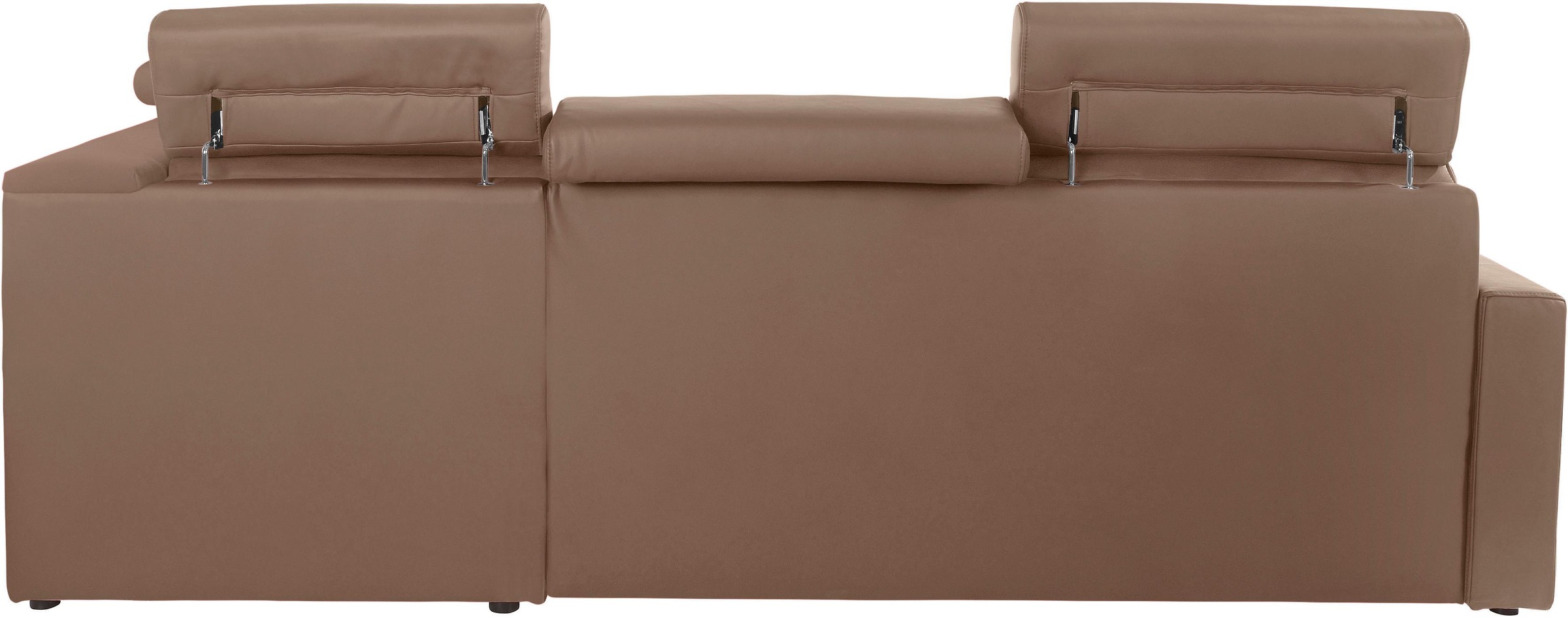 DOMO collection Ecksofa »Ava, moderne Sitzheftung mit toller Doppelnaht, komfortabel, L-Form«, mit Ottomane, inkl. Federkern, wahlweise mit Kopfteilverstellungen