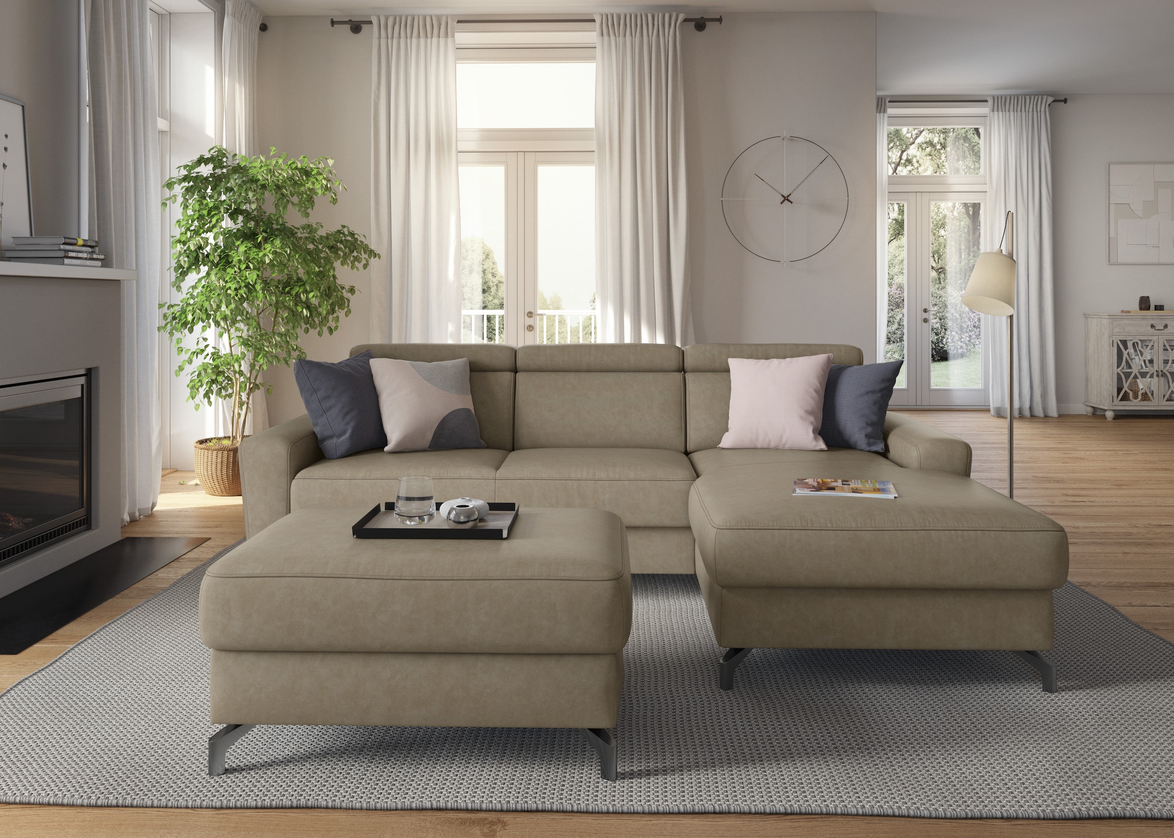 sit&more Ecksofa »Scarlett L-Form«, inklusive Kopfteilverstellung, wahlweis günstig online kaufen