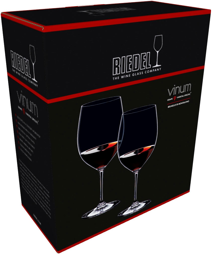 RIEDEL THE WINE GLASS COMPANY Rotweinglas »Vinum«, (Set, 2 tlg., NEW WORLD PINOT NOIR), Made in Germany, 800 ml, 2-teilig