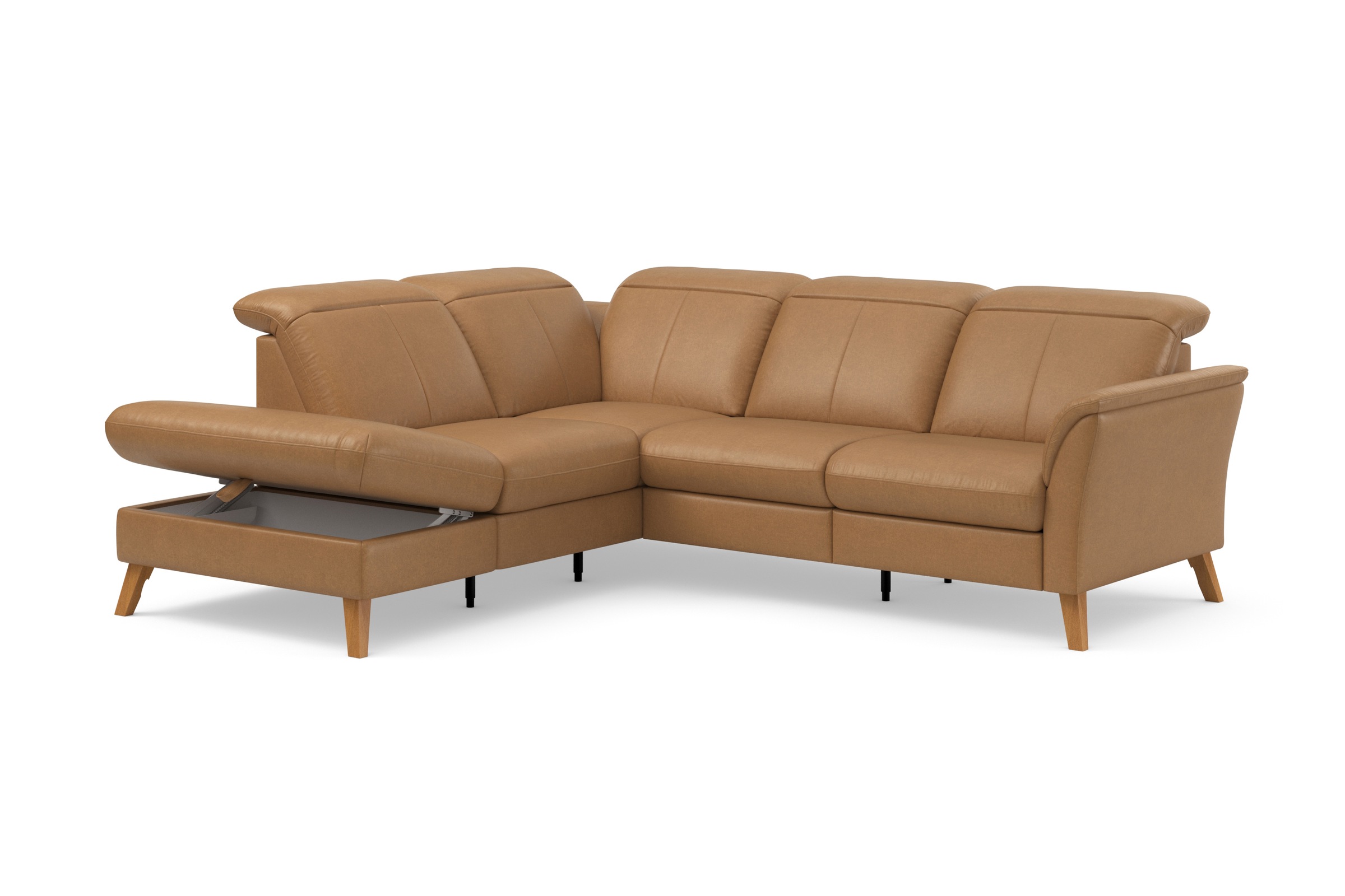 sit&more Ecksofa »Romero L-Form«, wahlweise mit oder ohne TV-Funktion, Bettfunktion, Bettkasten