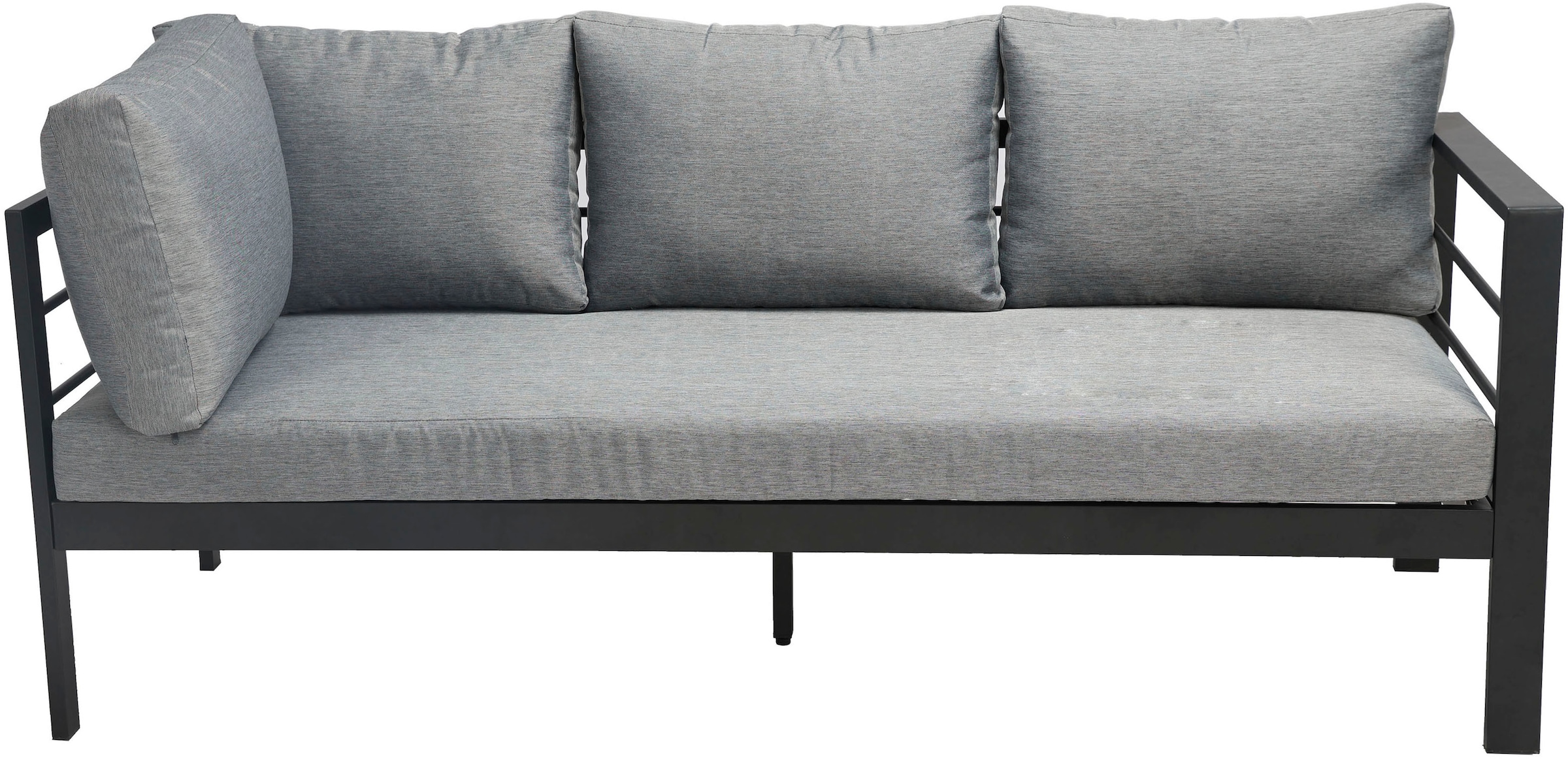 KONIFERA Gartenlounge-Set »New Jersey« Set, 2x Sofa, 1x Bank, 1x Tisch, 3x Sitzauflage, 7x Rückenkissen, 14 tlg. tlg. bestehend aus 2 Sofas, 1 Bank, 10 Sitz- und Rückenkissen, 1 Tisch