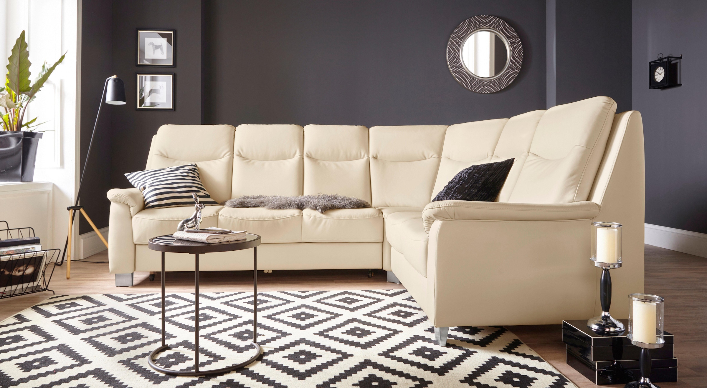 sit&more Ecksofa »Boccaccio L-Form«, mit Federkern und Kopfteilverstellung, günstig online kaufen