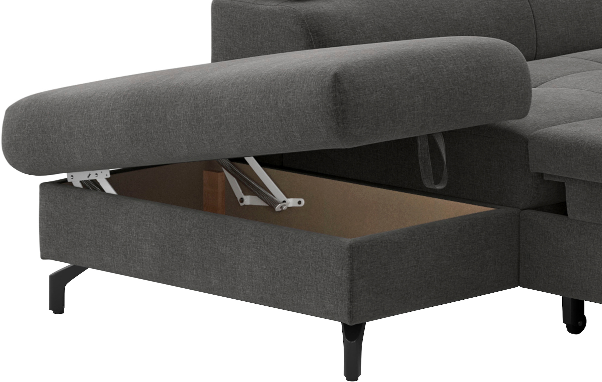 COTTA Ecksofa »Aura L-Form«, mit Schlaffunktion, Bettkasten und Kopfteilverstellung