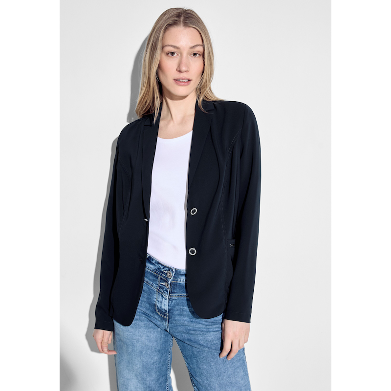 CECIL Jackenblazer mit Knopfleiste und Eingrifftaschen universal blue XXL (46) XXL (46) Travelware Blazer von CECIL