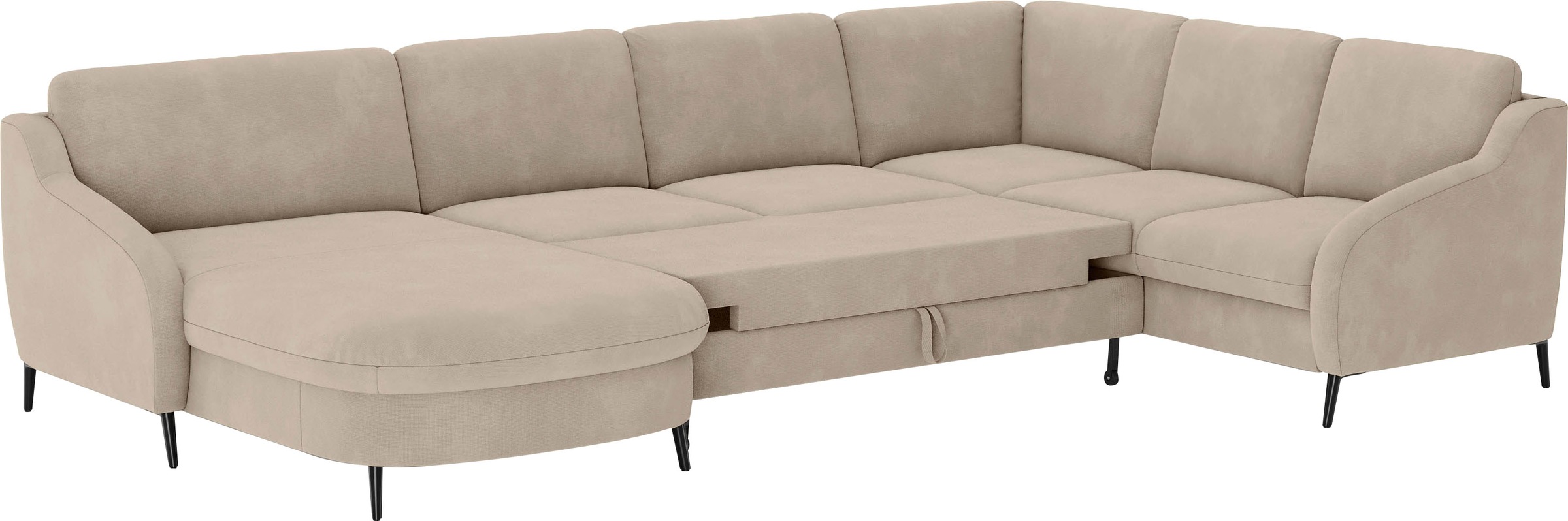 sit&more Wohnlandschaft »Soul U-Form«, wahlweise mit Bettfunktion und Bettkasten oder Schubkasten