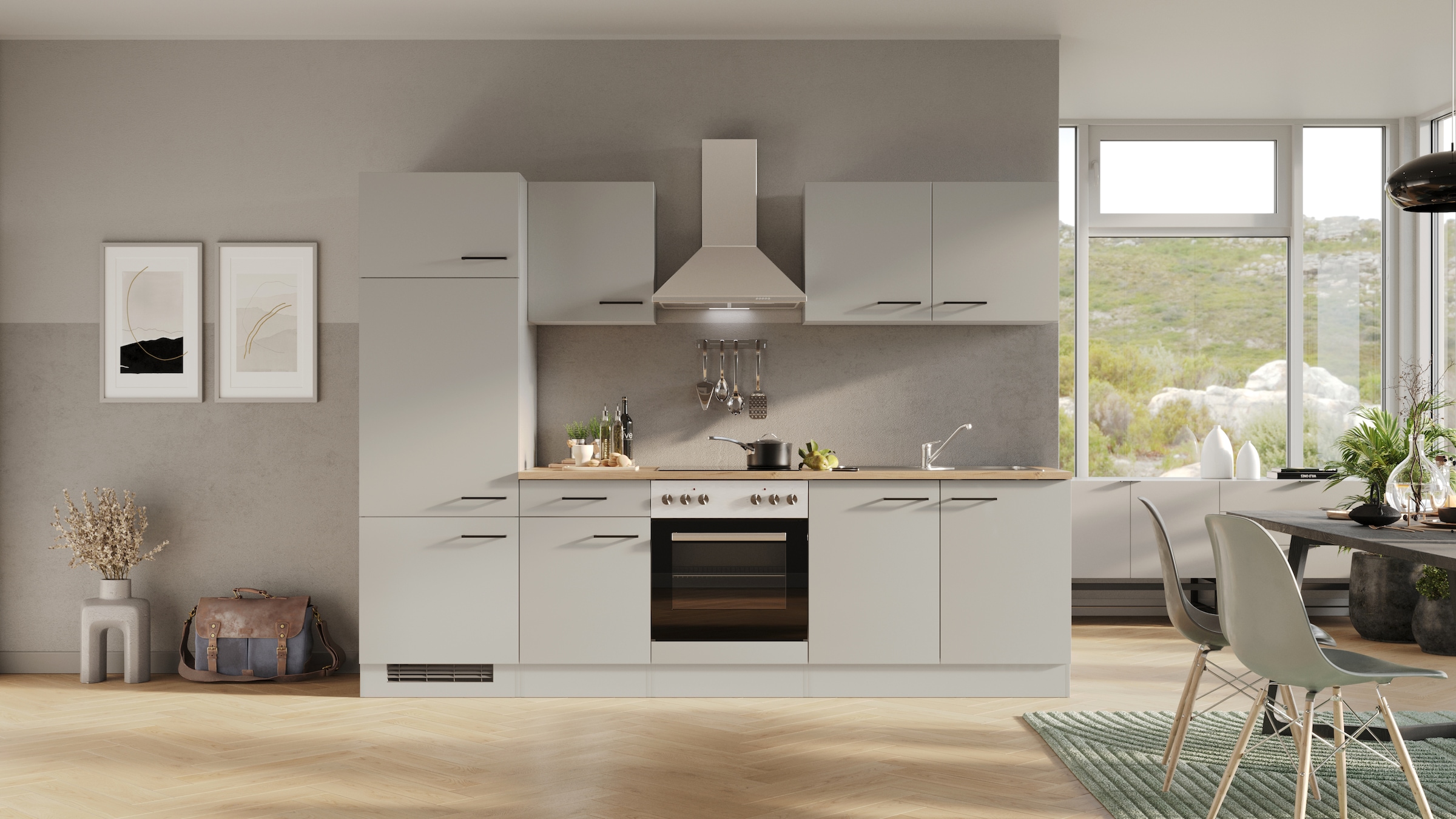 Flex-Well Küchenzeile »Lund« wahlweise mit E-Geräten, Gesamtbreite 270 cm