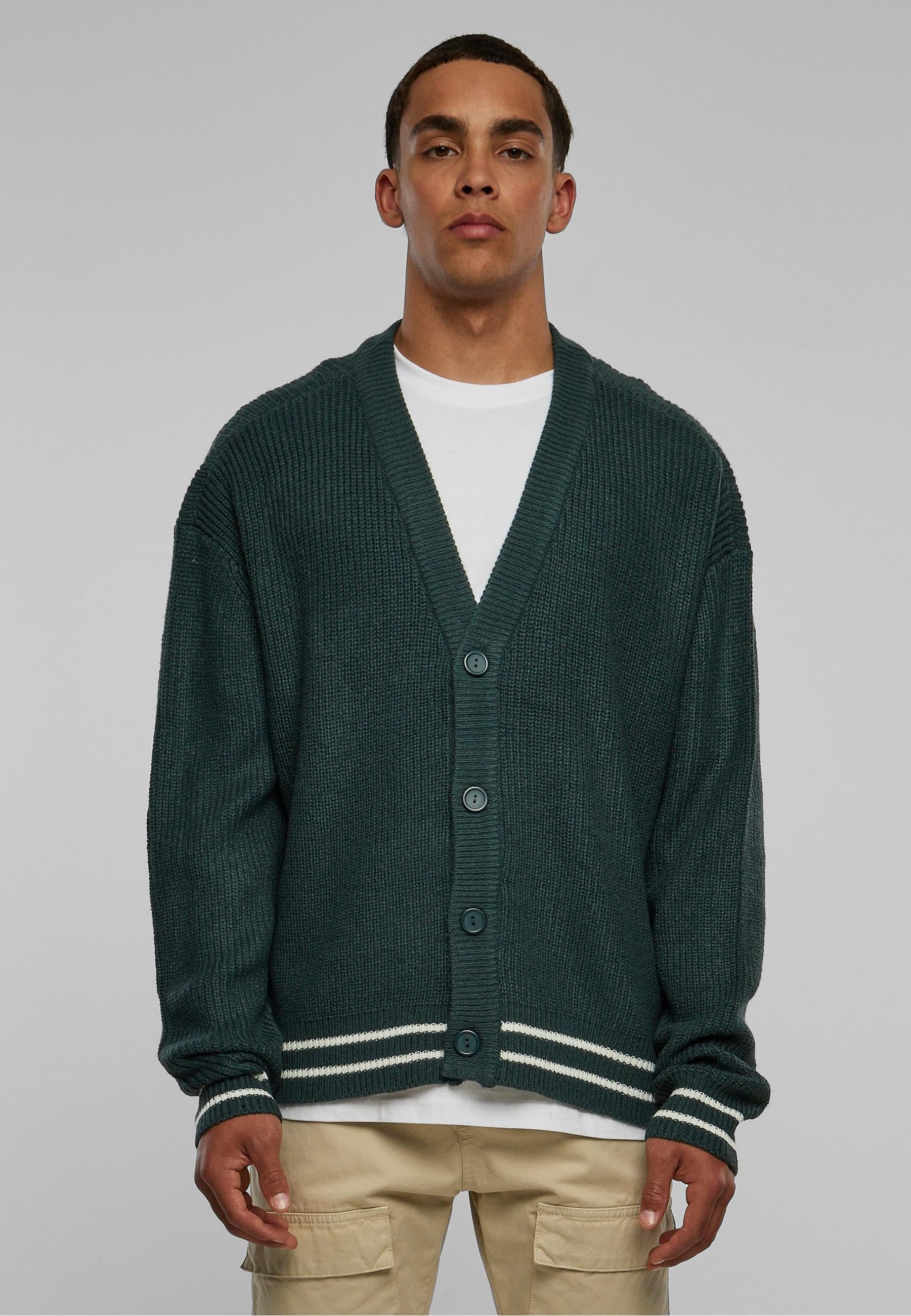 URBAN CLASSICS Strickjacke »Urban Classics Herren Sporty Boxy Cardigan« 1 Stk.