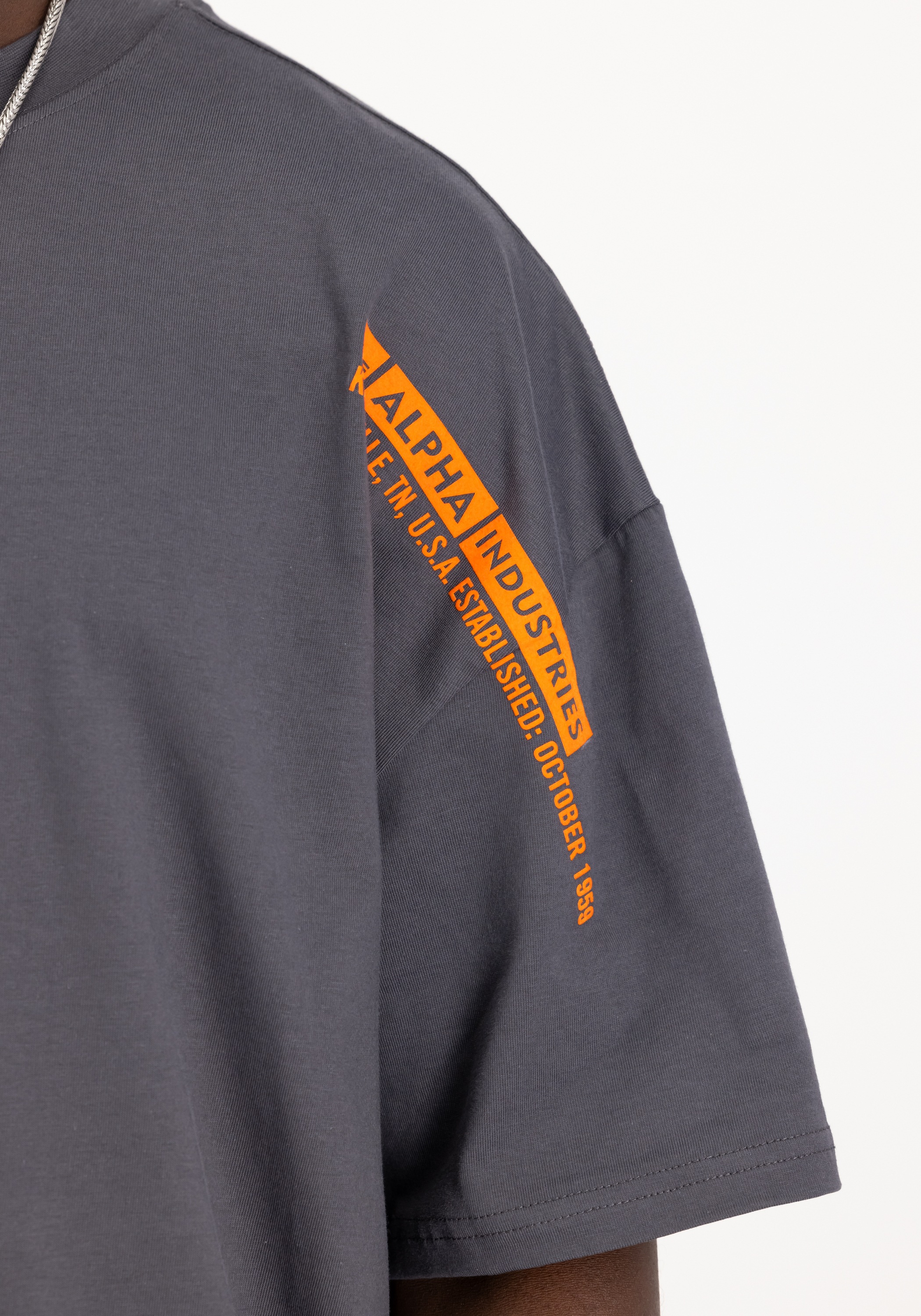 Alpha Industries T-Shirt »Alpha Industries Men - T-Shirts Flock Logo T-Shirt«