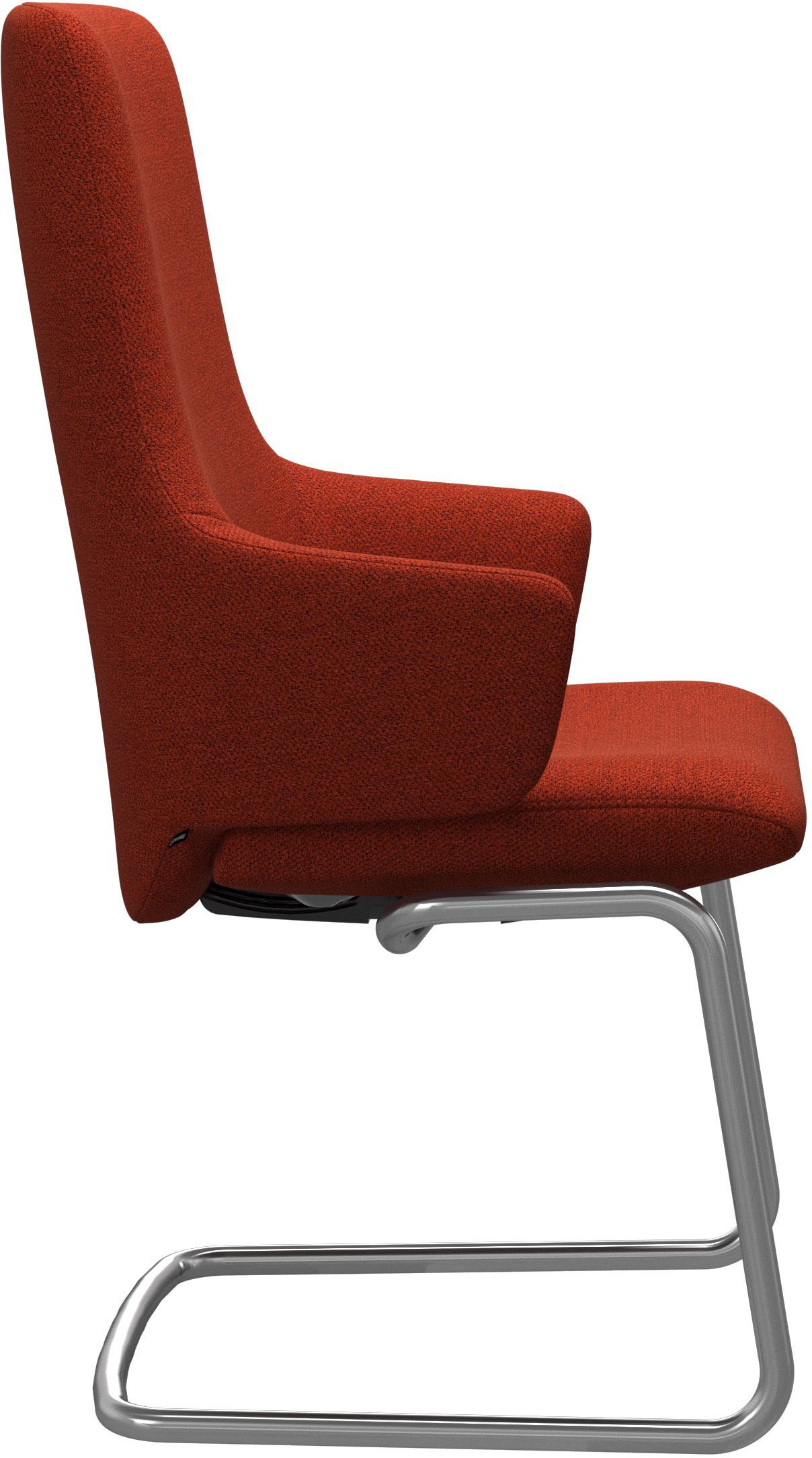 Stressless® Polsterstuhl »Laurel«, ROHLEDER Stoff Q2 FARON, High Back mit Armlehne, Größe L, mit Beinen aus Stahl in Chrom
