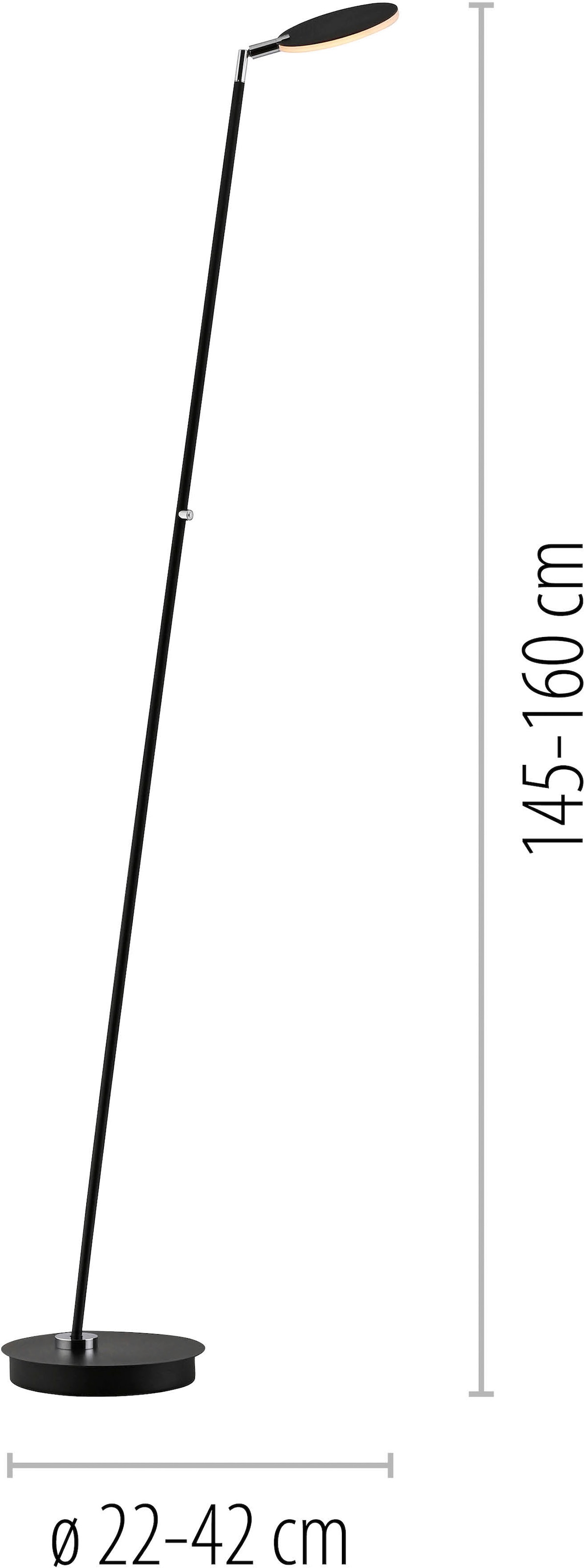 Paul Neuhaus LED Stehlampe »AKKU BENTE« LED-Board 1 Stk. warmweiß - kaltweiß Tastdimmer, CCT 2700-5000K, Memory, Akku betrieben, flexibel