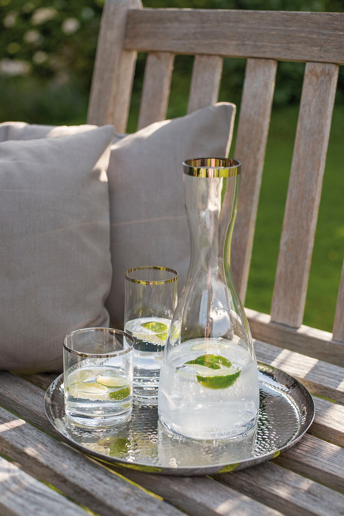 Fink Karaffe »PLATINUM«, (1 tlg.), mit handbemalter Platinumauflage, Fassungsvermögen 1 Liter
