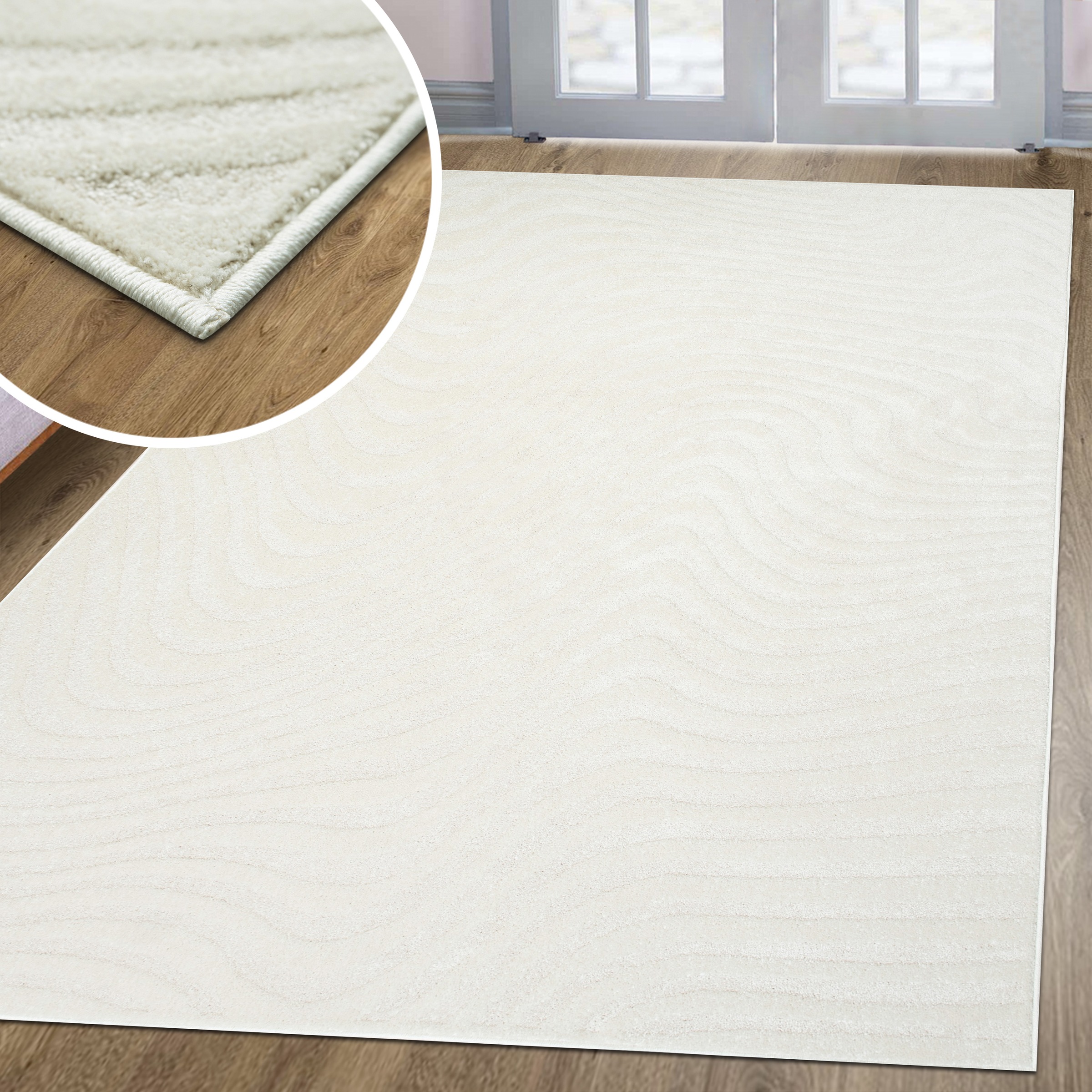 my home Teppich »Vibek, Wellen-Design in Hoch-Tief-Struktur«, rechteckig, 9 günstig online kaufen